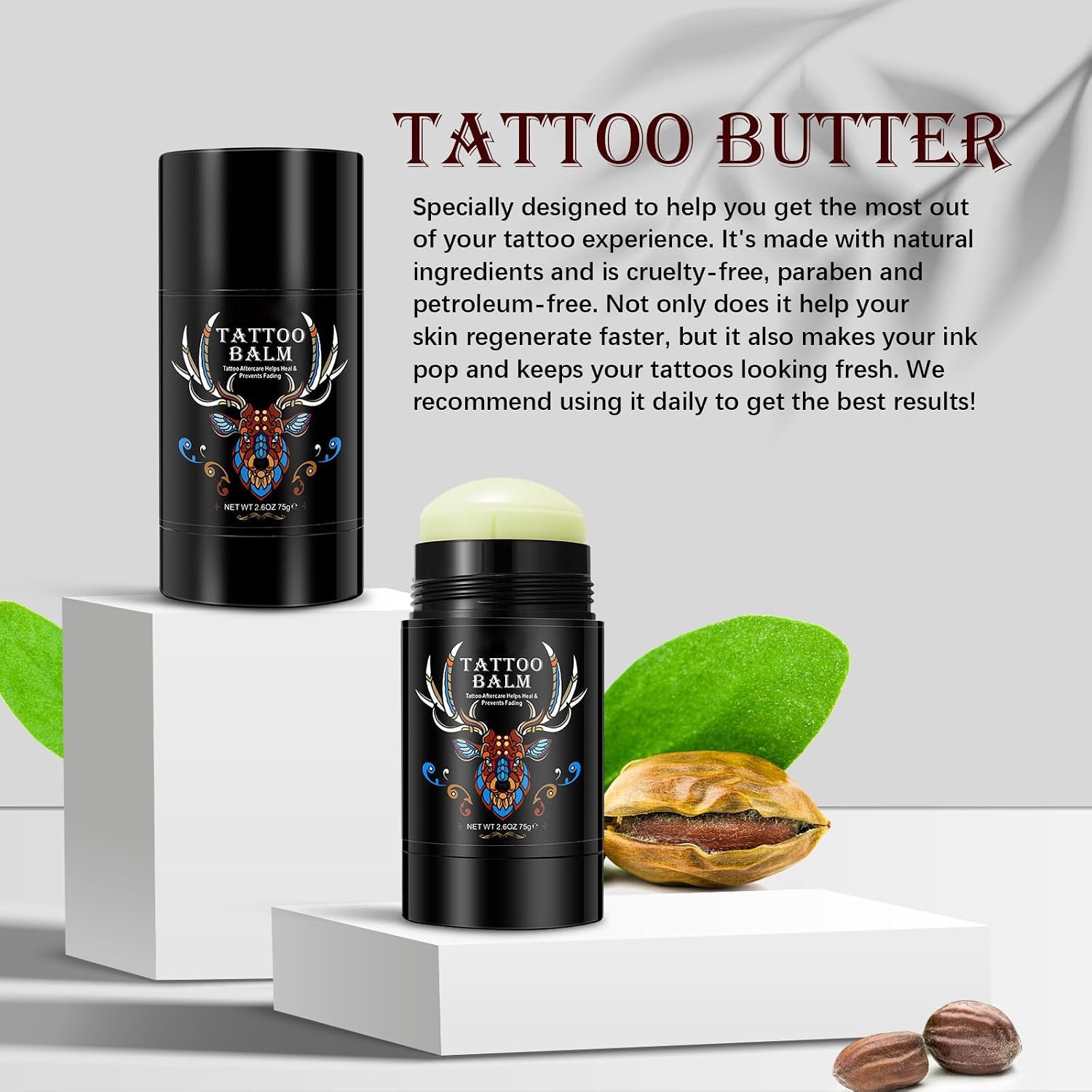 Thumbnail 6 de Tattoo Aftercare Butter Balm (2.6 oz) by Old & New Tattoo — moisturizing healing balm for fresh and older tattoos