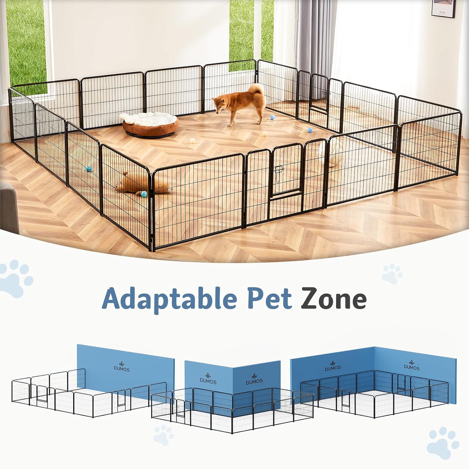 Thumbnail 5 de DUMOS Dog Playpen 24-Inch