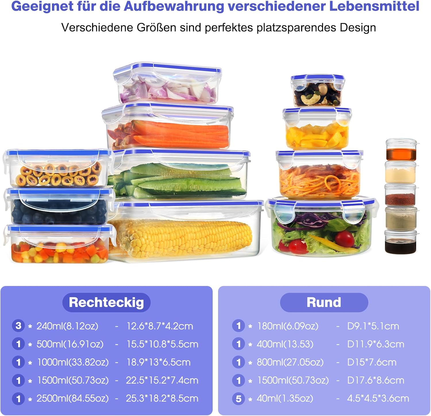 Detalle 2 de YASHE 32-teiliges Frischhaltedosen-Set