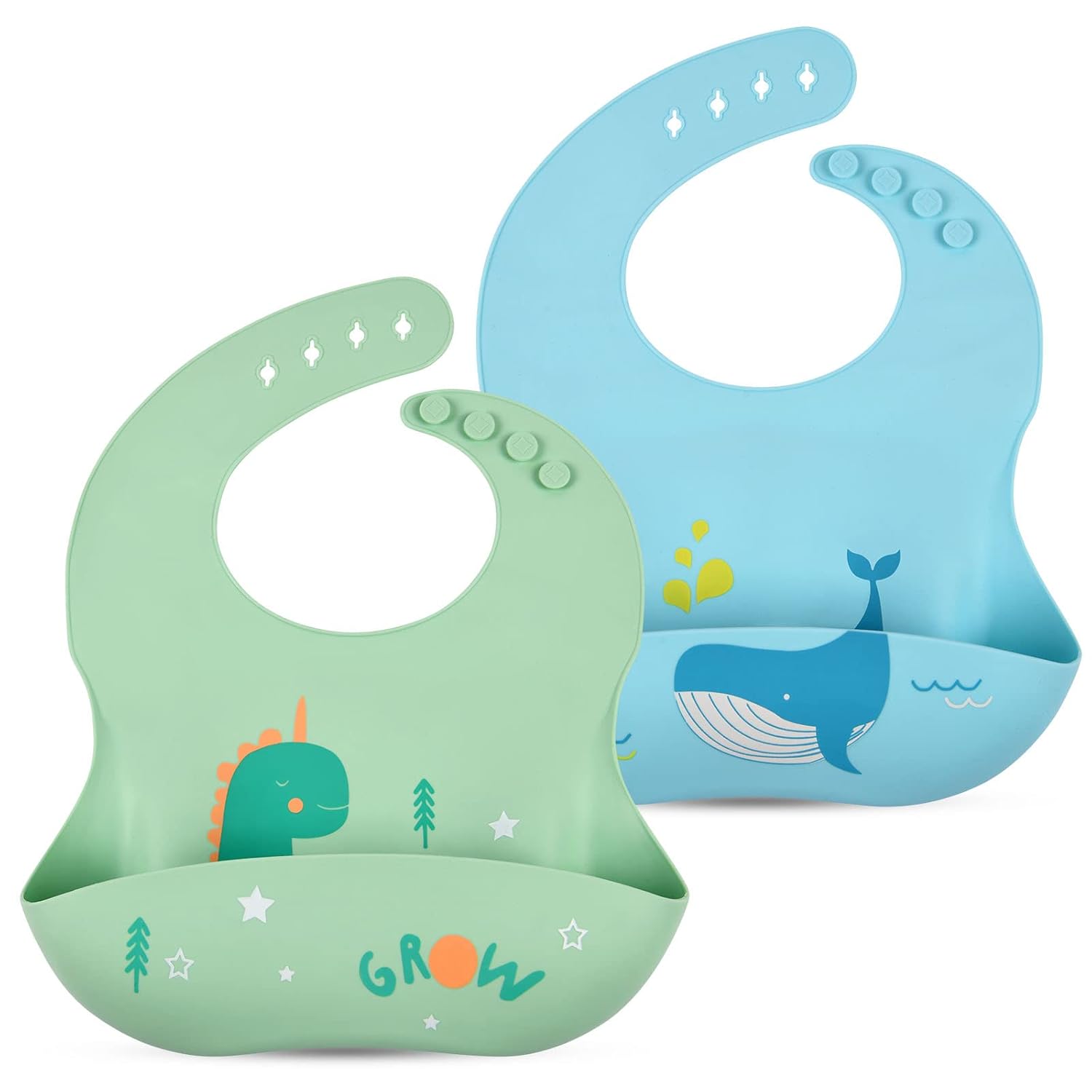 Detalle de Vicloon Silikon Baby Lätzchen 2er Set