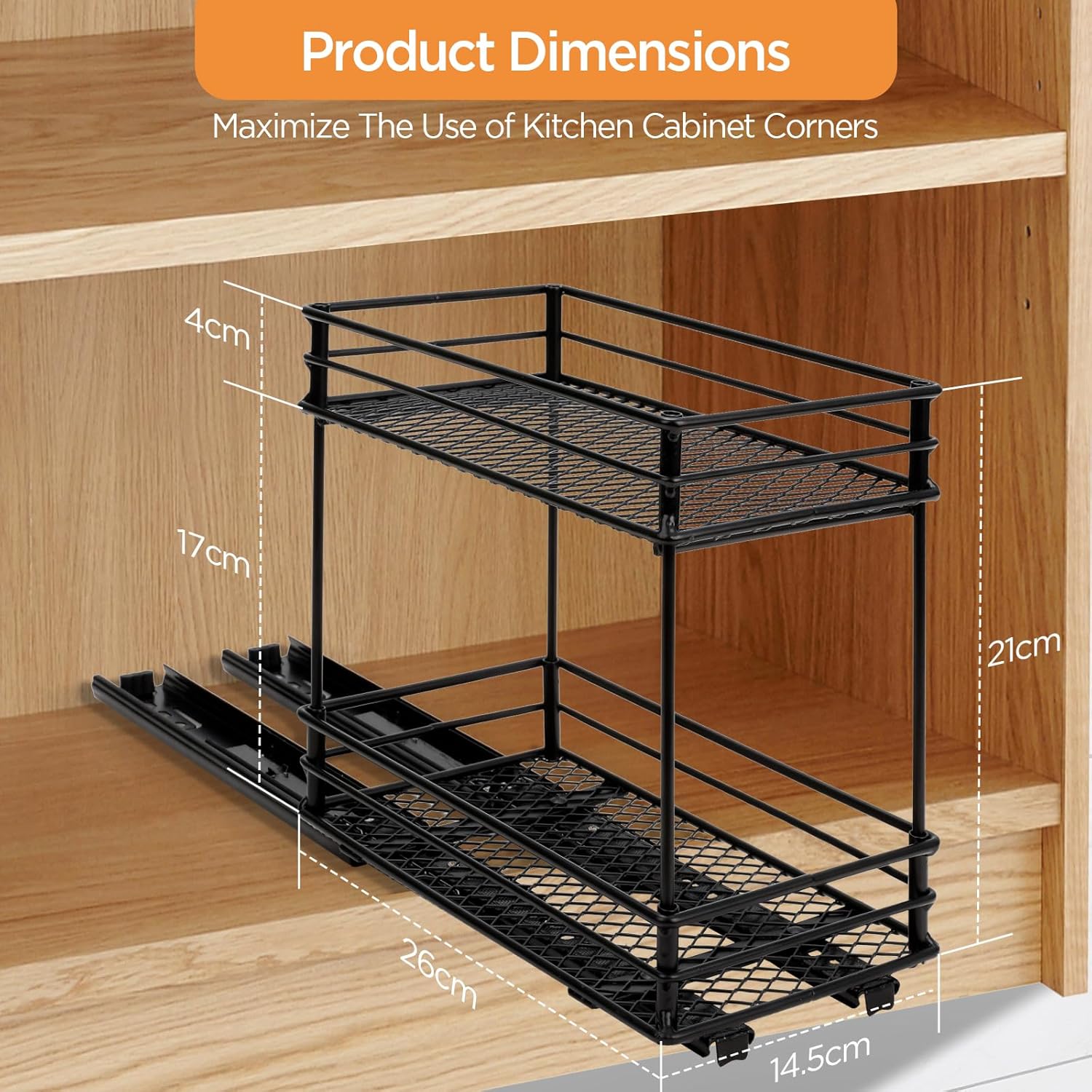 Thumbnail 4 de VINATO Organizador de Especias Deslizante 26x15x21,8