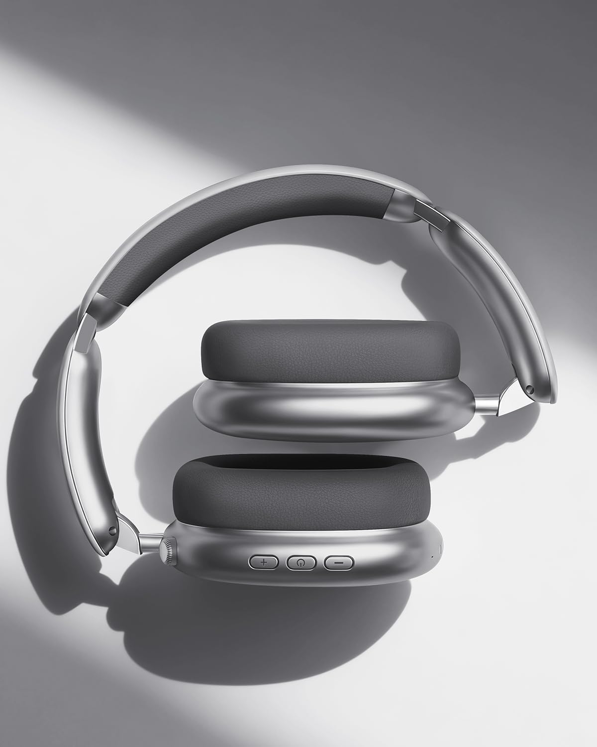 Detalle de Wentronic Y02 Active Noise Cancelling Headphones – Wireless Over-Ear, 60H Battery, Bluetooth 5.4 (Grey)