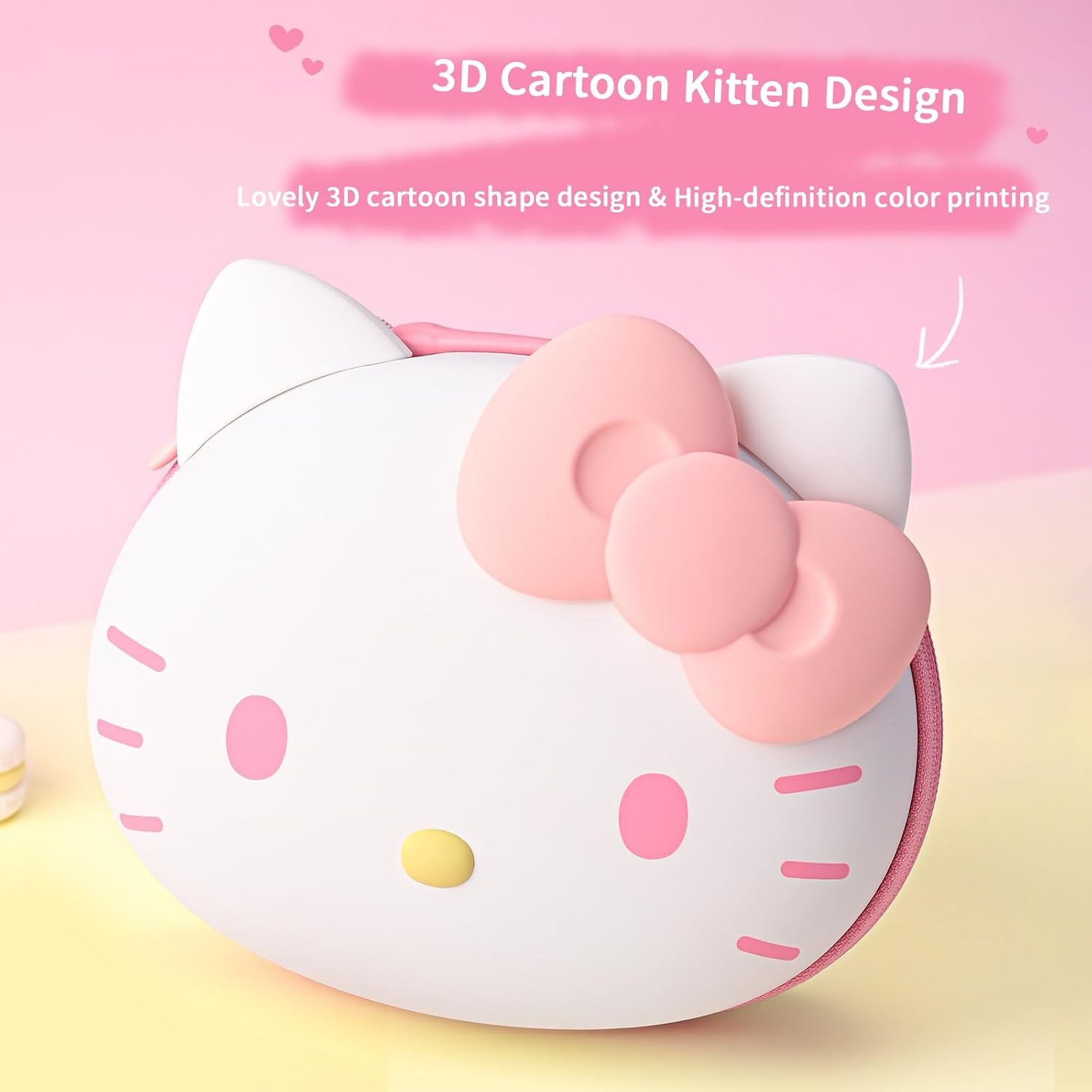Thumbnail 3 de Kuitmor Cartoon Cat Design Portable Hard Shell Controller Case