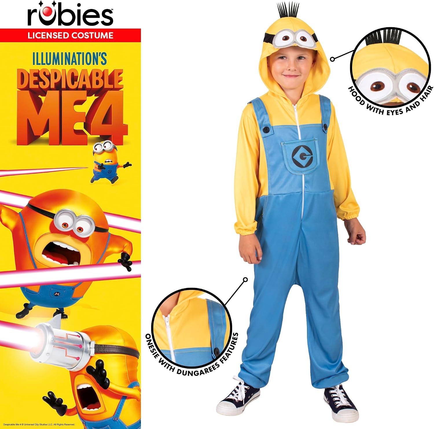 Thumbnail 2 de Rubie's Minion Tim Child Onesie UK size