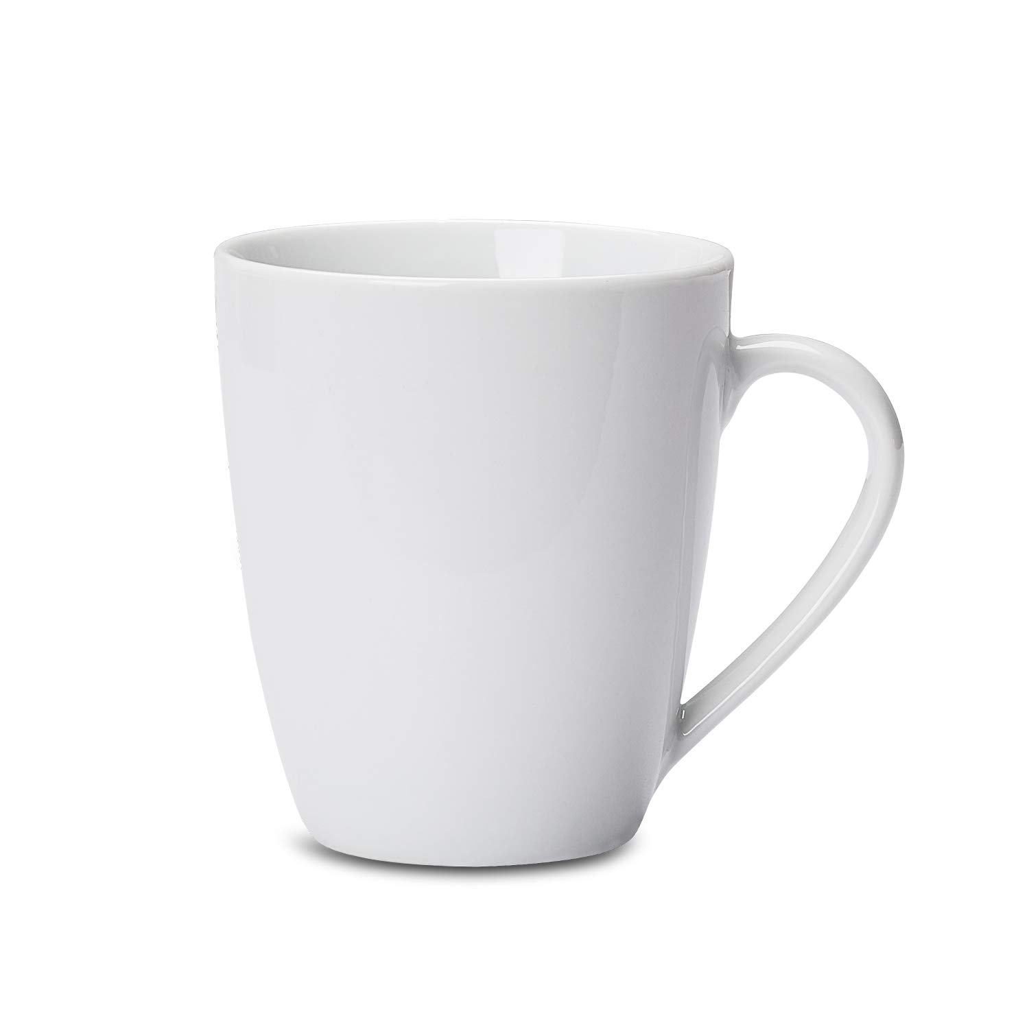 Detalle 2 de Service de 12 tasses à café en porcelaine Amazon Basics (355 ml), blanc