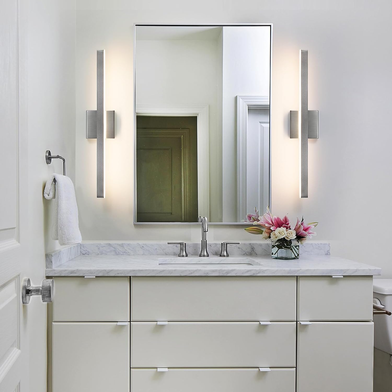Thumbnail 2 de KAISITE KST-8203-CA 24-Inch Brushed Nickel LED Vanity Light, Dimmable 5CCT