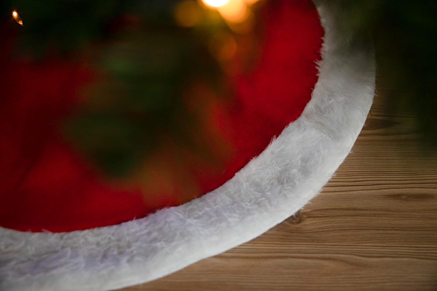 Thumbnail 3 de HEITMANN DECO okrągła podkładka pod choinkę, 94 cm, czerwona z białym brzegiem