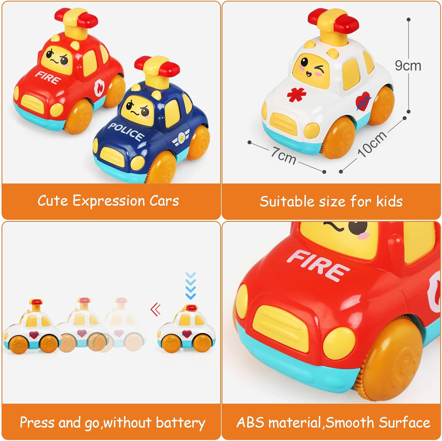 Thumbnail 4 de LEADSTAR Baby Toy Cars: Wind-Up Cartoon Vehicles for 1–3 Year Olds