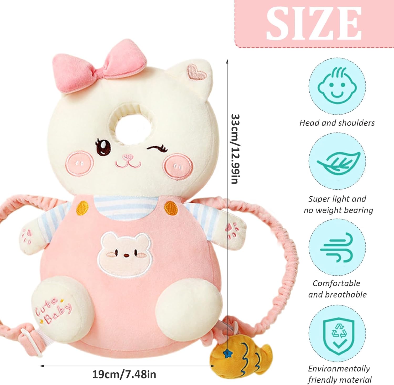 Thumbnail 3 de Bambebe Baby Head Protection Pillow: Adjustable Cat-Design Head Protector for 4–24 Months