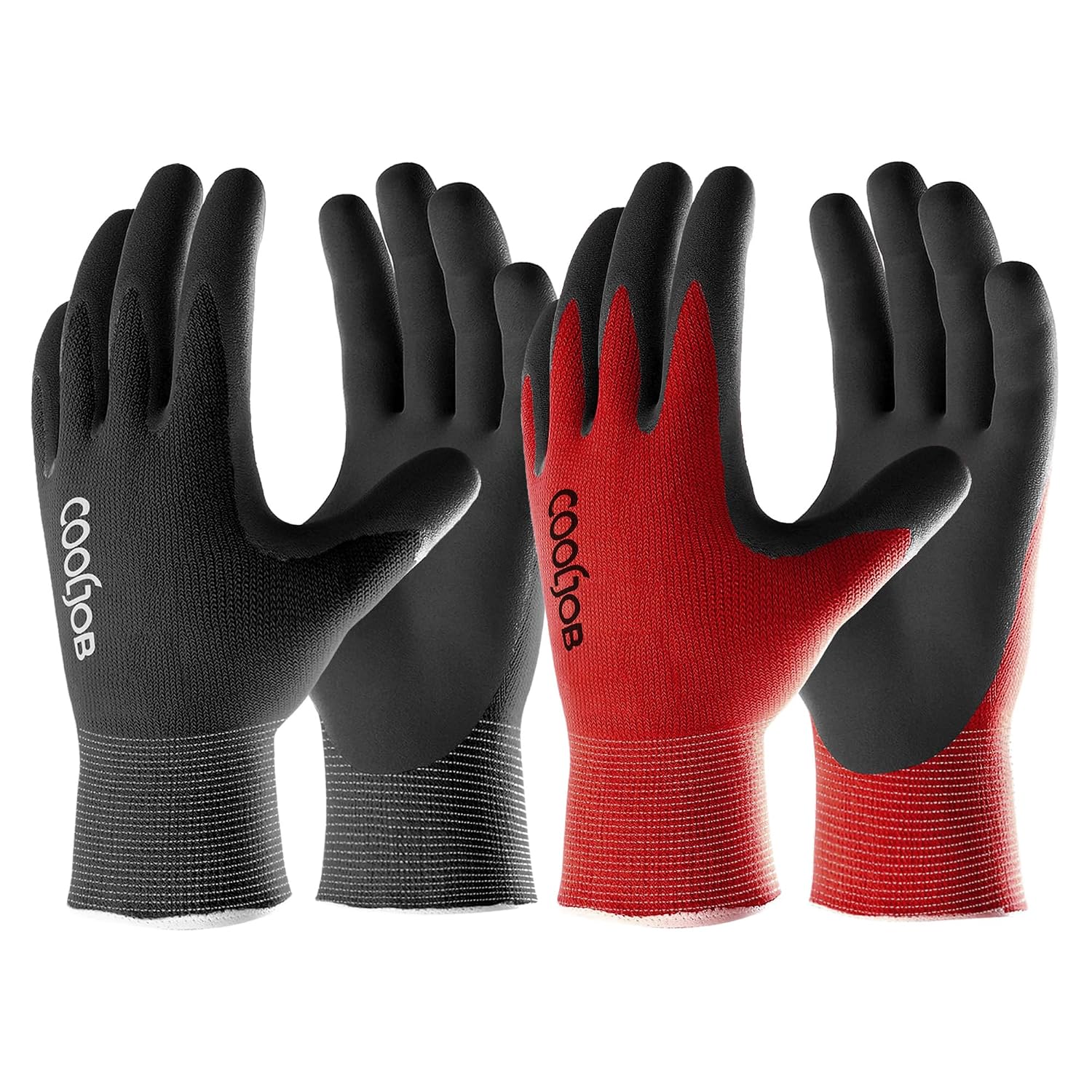 Thumbnail 6 de COOLJOB Gardening Gloves for Men: 6 Pairs of Durable Rubber-Coated Work Gloves with Half Dozen Pack