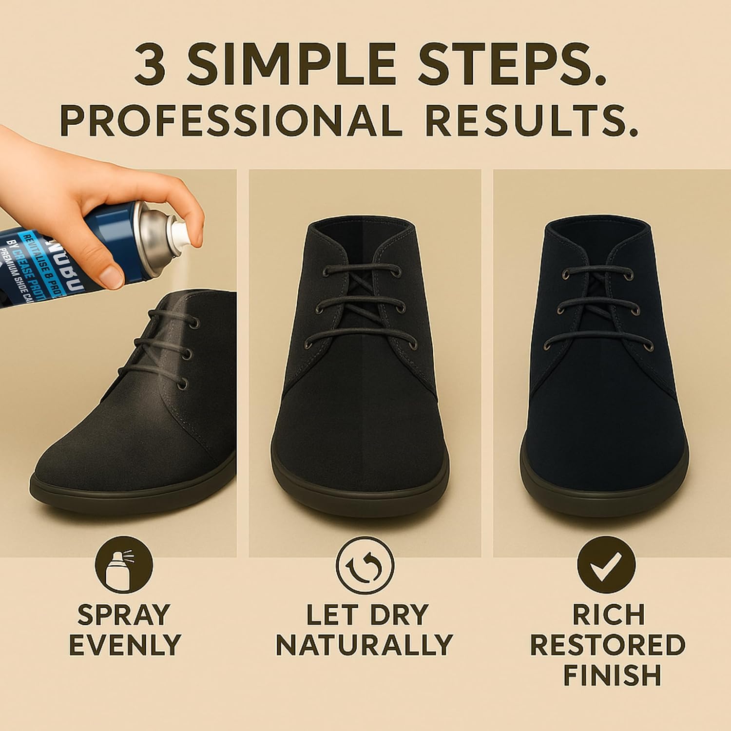 Thumbnail 2 de Crease Protect Suede & Nubuck Colour Restorer Spray (250ml)