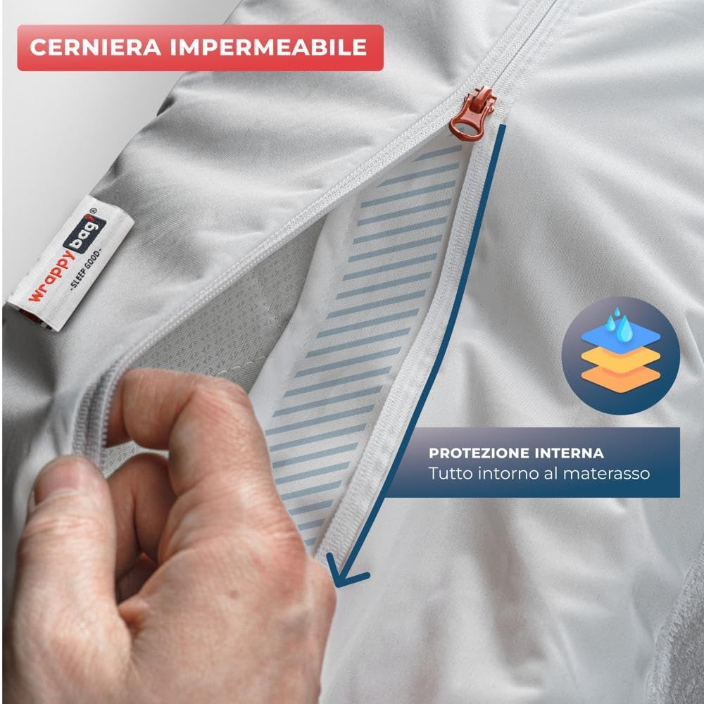 Thumbnail 4 de WRAPPYBAG Coprimaterasso Impermeabile: protezione integrale contro acari, insetti e allergie