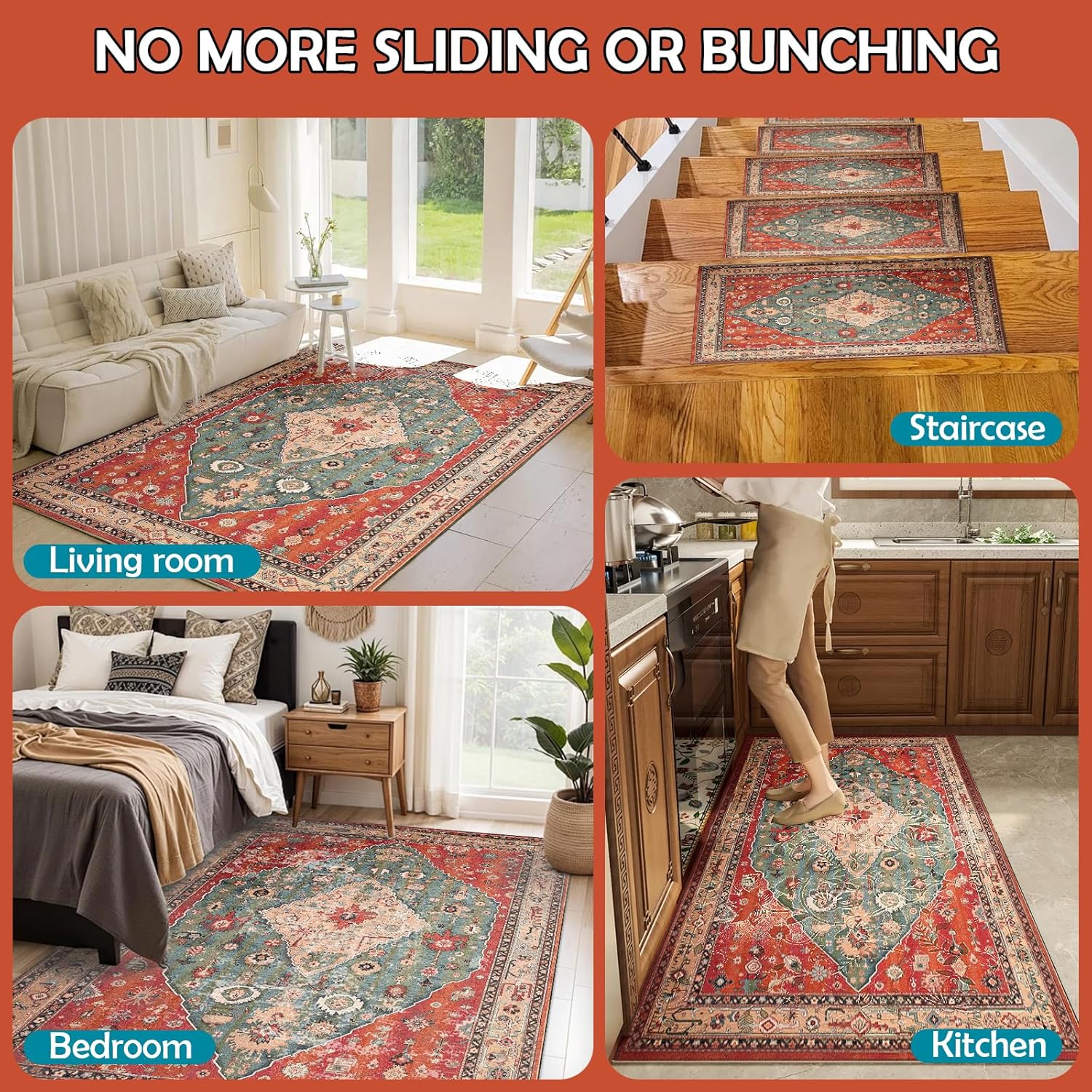 Thumbnail 6 de Waterproof Rug Pad 9x12 Ft Felt Under Area Rug Pad with Non-Slip Waterproof TPR Backing