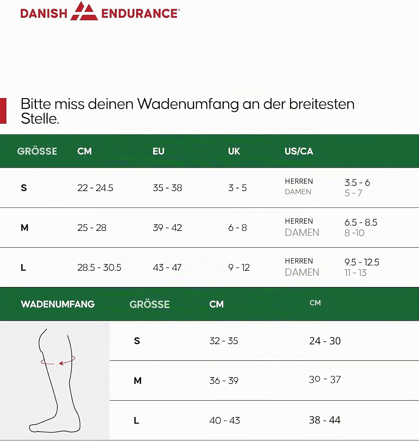 Detalle 2 de DANISH ENDURANCE Medizinische Kompressionsstrümpfe aus Bio-Baumwolle (14–18 mmHg) – Stützsocken für Flug, Schwangerschaft & Sport
