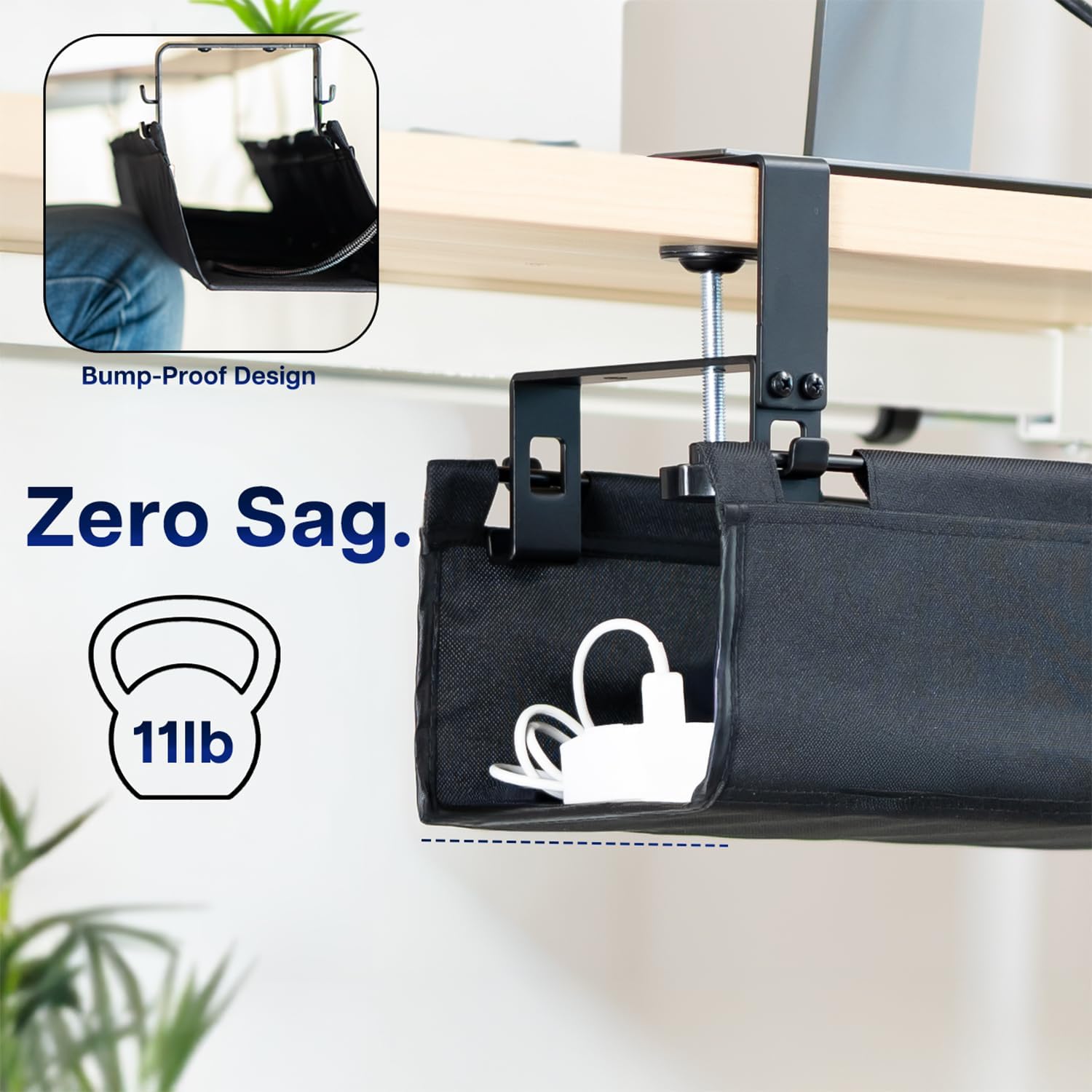 Thumbnail 3 de VIVO Fabric Cable Management Tray, 47 in