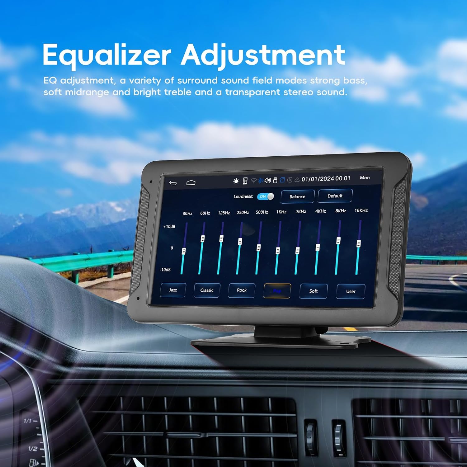 Thumbnail 4 de Portable Wireless CarPlay Screen with Backup Camera for UK Vehicles – 7" HD IPS Touch Display