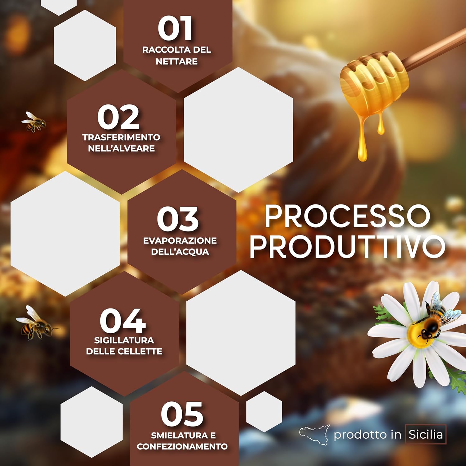 Detalle de Racilia Miele Bio di Castagno – Miele di Castagno 100% Biologico, 250 g