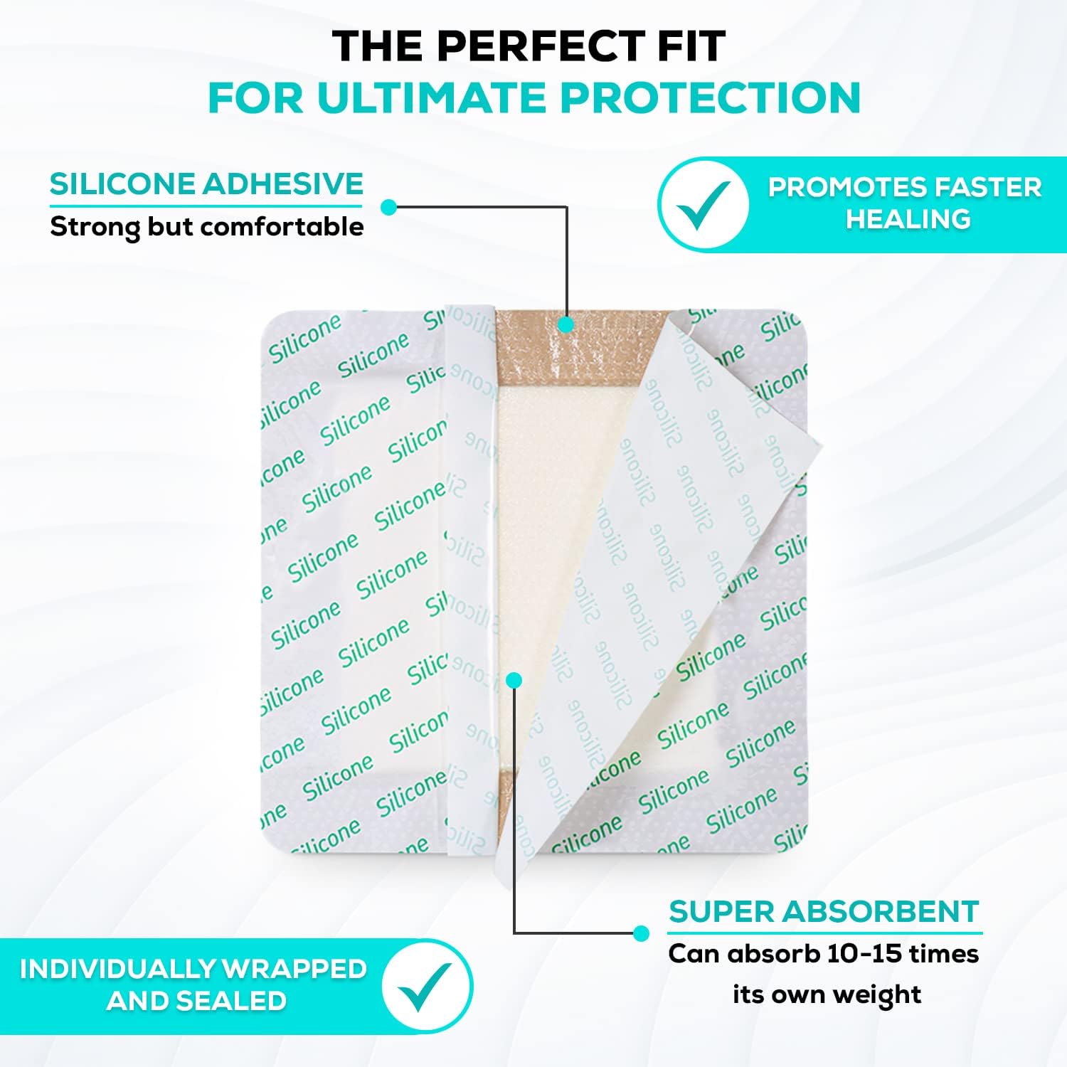 Detalle 2 de MedVance 4"x4" Silicone Foam Adhesive Dressings, Sterile, Box of 10