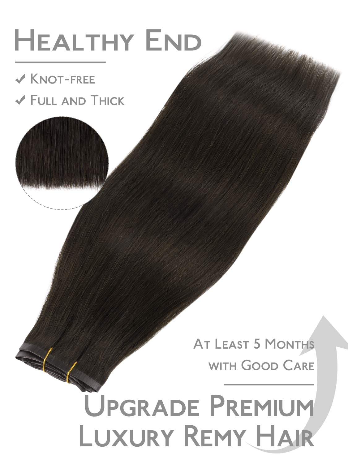 Thumbnail 4 de WENNALIFE Seamless Clip-In Hair Extensions 24" 160g ๐โ