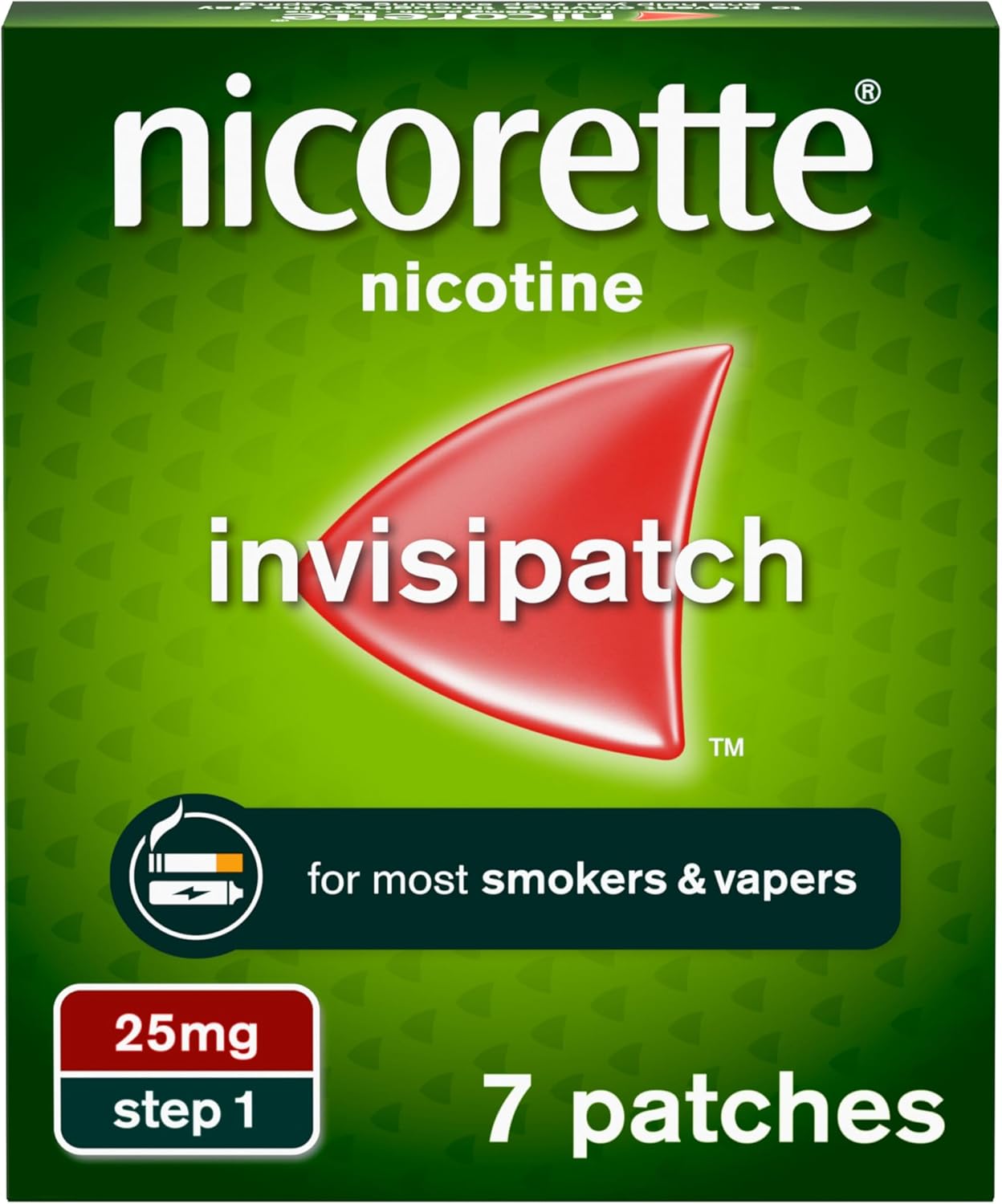 Nicorette InvisiPatch Step 1 25 mg nicotine patches 🚑