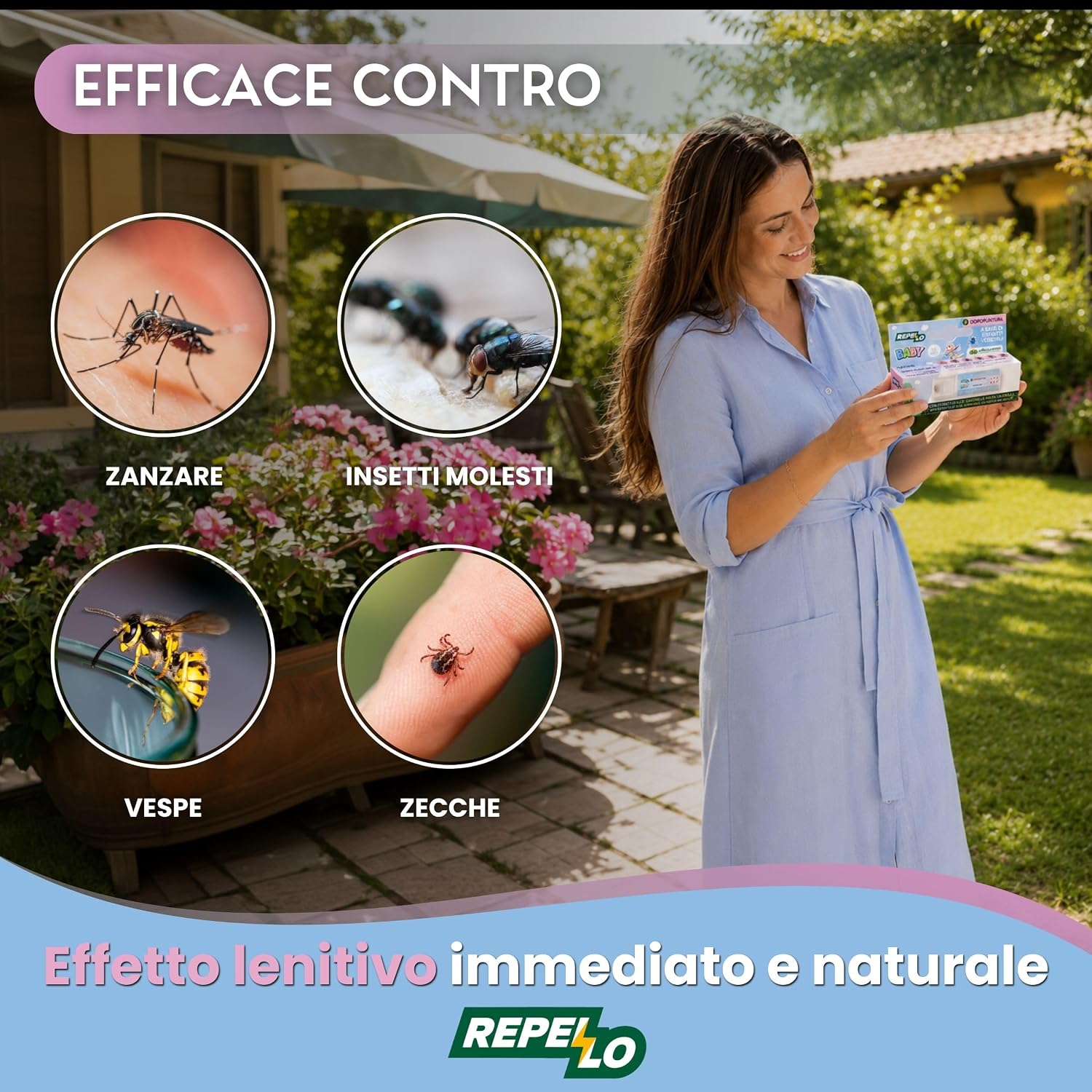 Detalle de Albagarden Dopopuntura Naturale Baby Roll-On 20ml: sollievo immediato per punture di insetti dai 6 mesi