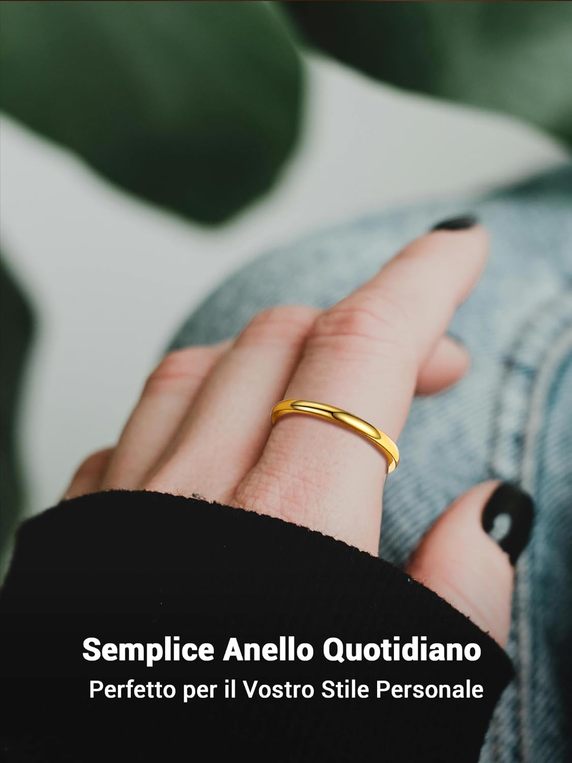 Thumbnail 1 de PROSTEEL anello uomo/donna classico in acciaio inox, incisione personalizzabile (oro 18K placcato o nero) con confezione regalo