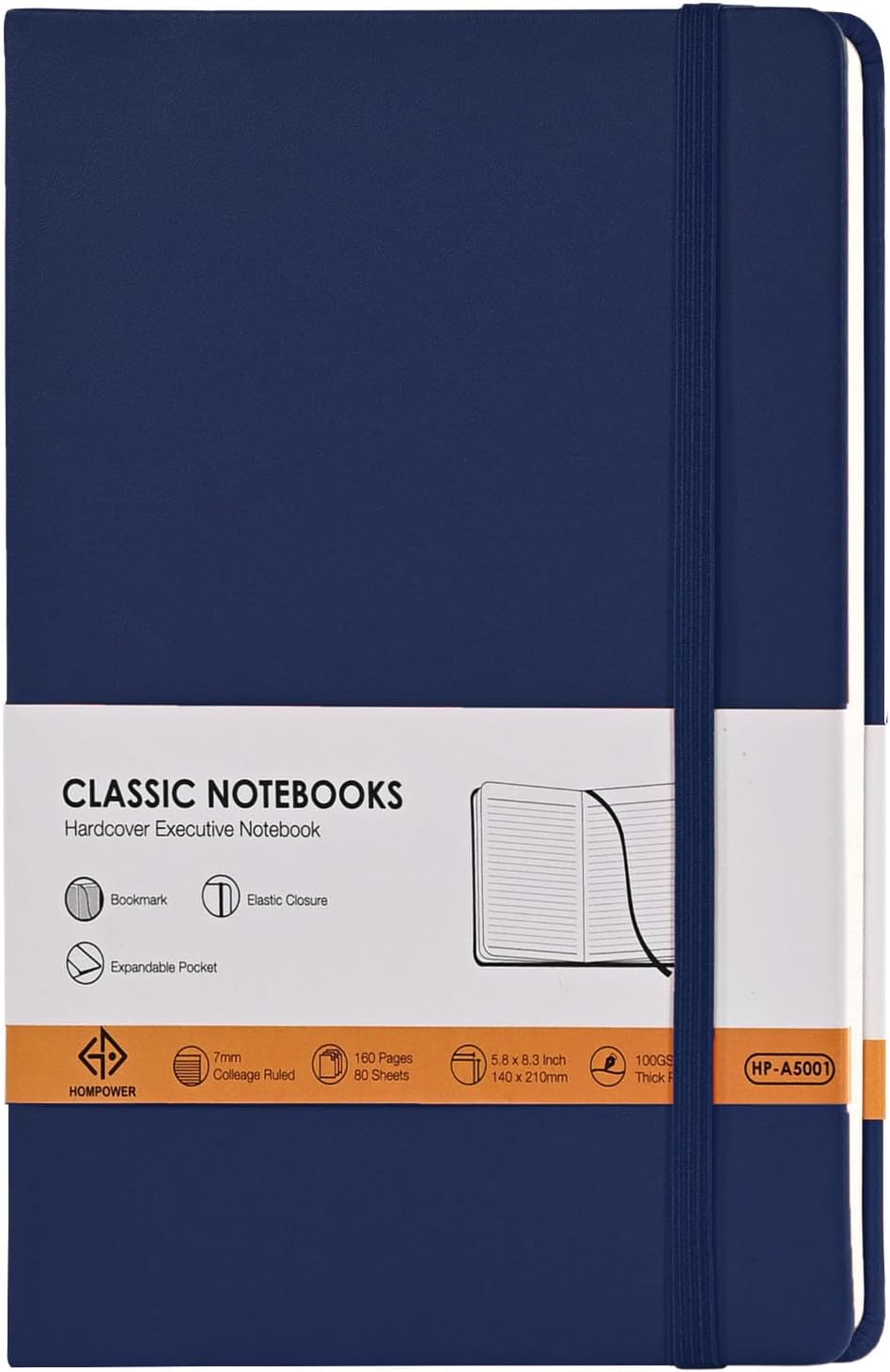 Detalle de Hompower carnet ligné A5 160 pages