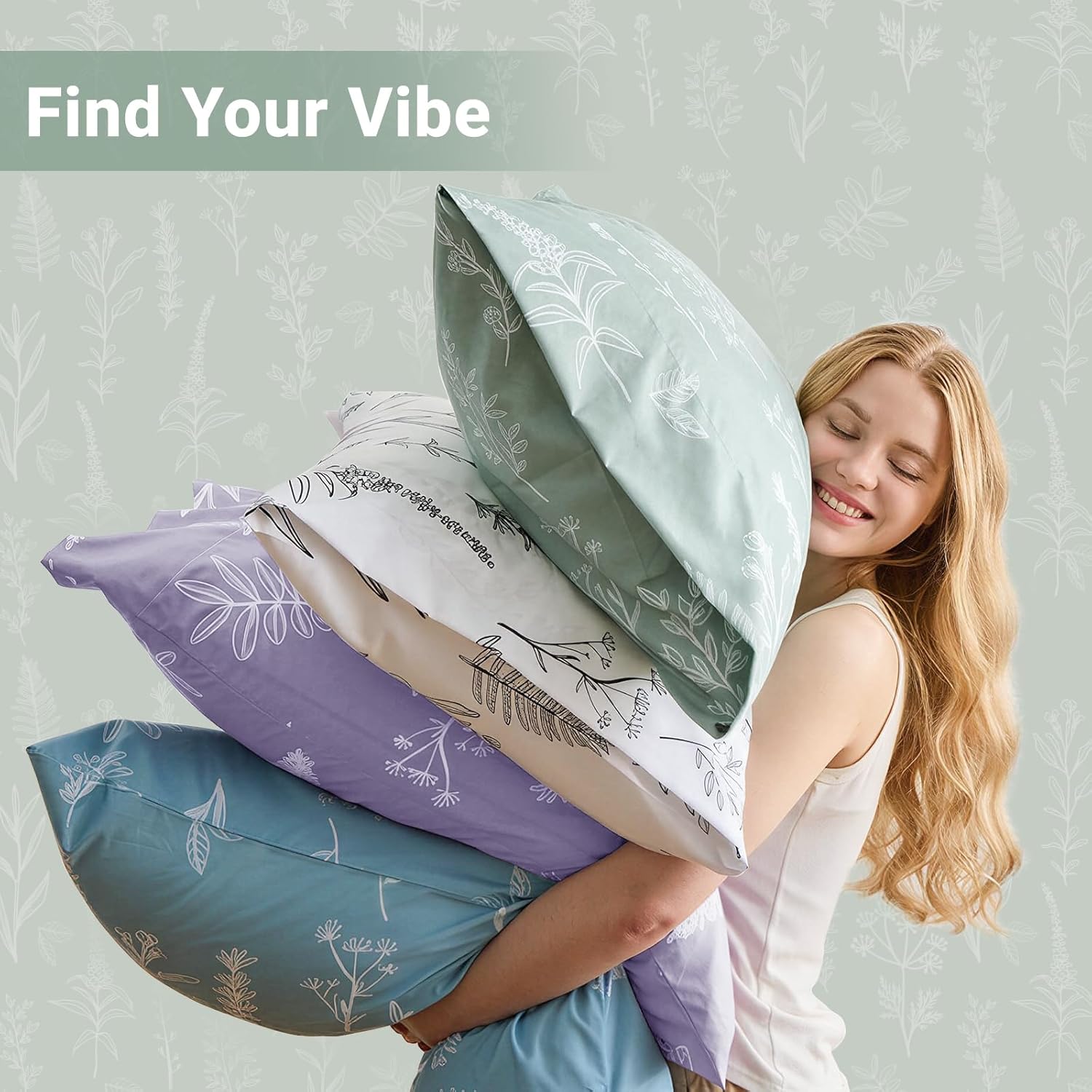 Thumbnail 6 de MUXHOMO Queen Reversible Floral Duvet Cover Set with Zipper Closure (90"x90")