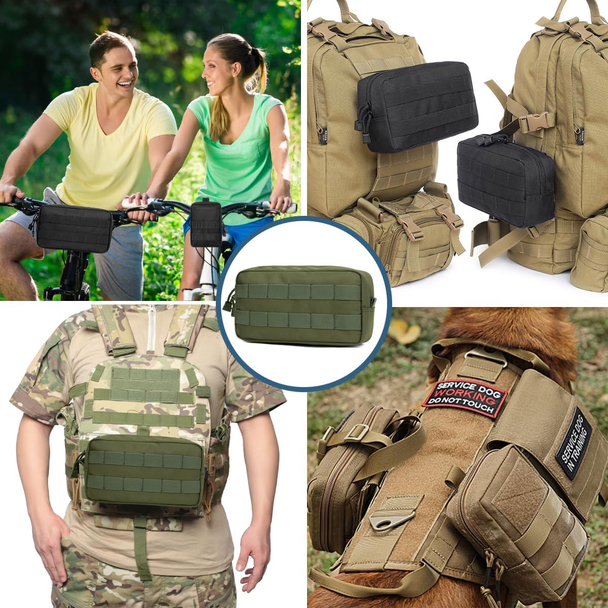 Thumbnail 5 de MUCHER EDC Pouch Molle Pouches Tactical Waist Bag (2 Pack) – Durable 1000D Utility Waist Pack