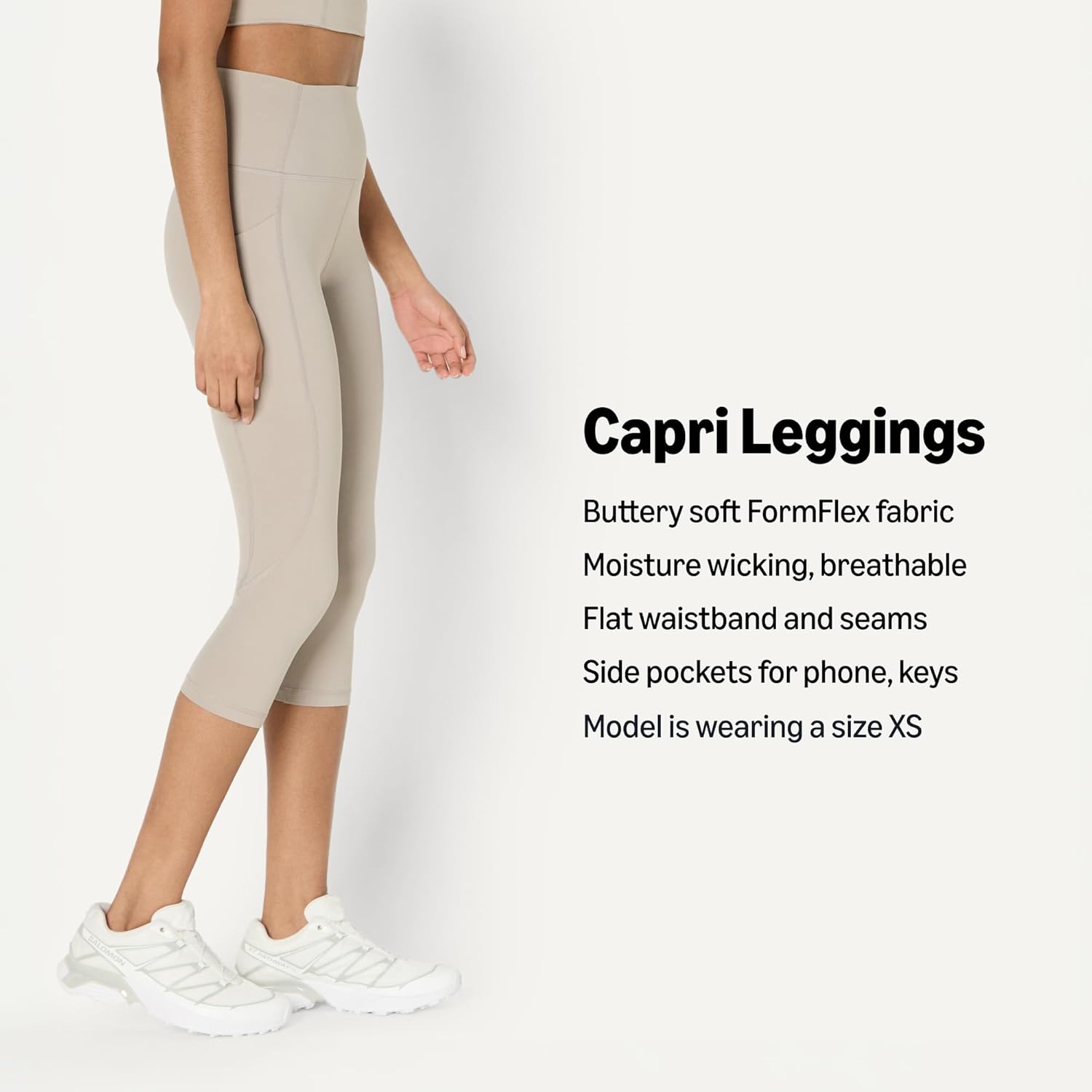 Detalle 2 de Amazon Essentials Women's Active FormFlex Buttery Soft High Waist 19" Inseam Capri Yoga Workout Leggings