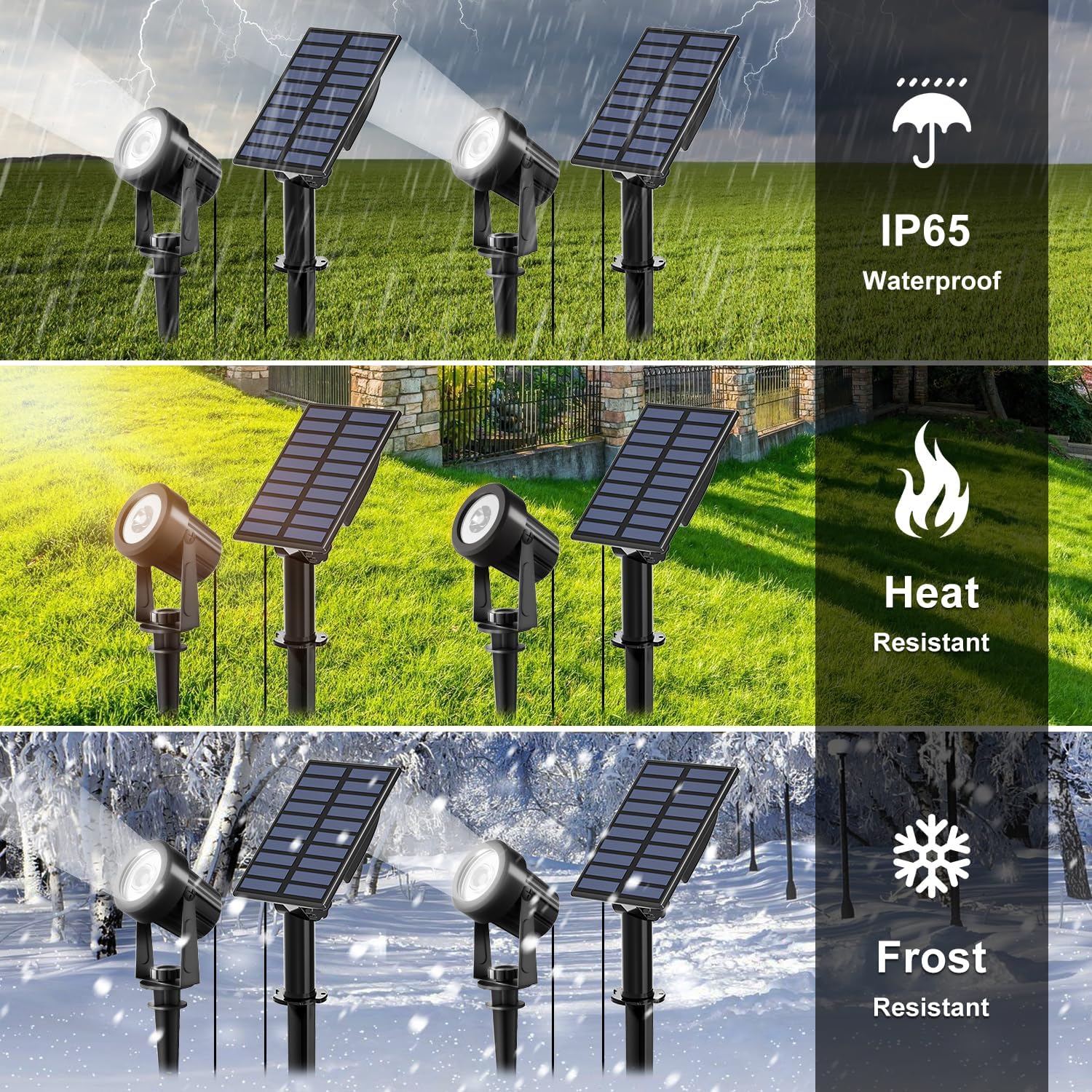 Detalle de NATPOW Solar Spotlights 2 pack
