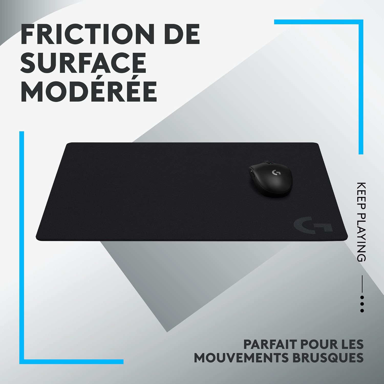 Thumbnail 1 de Logitech G G640 Grand : grand tapis de souris gaming en tissu optimisé pour capteurs
