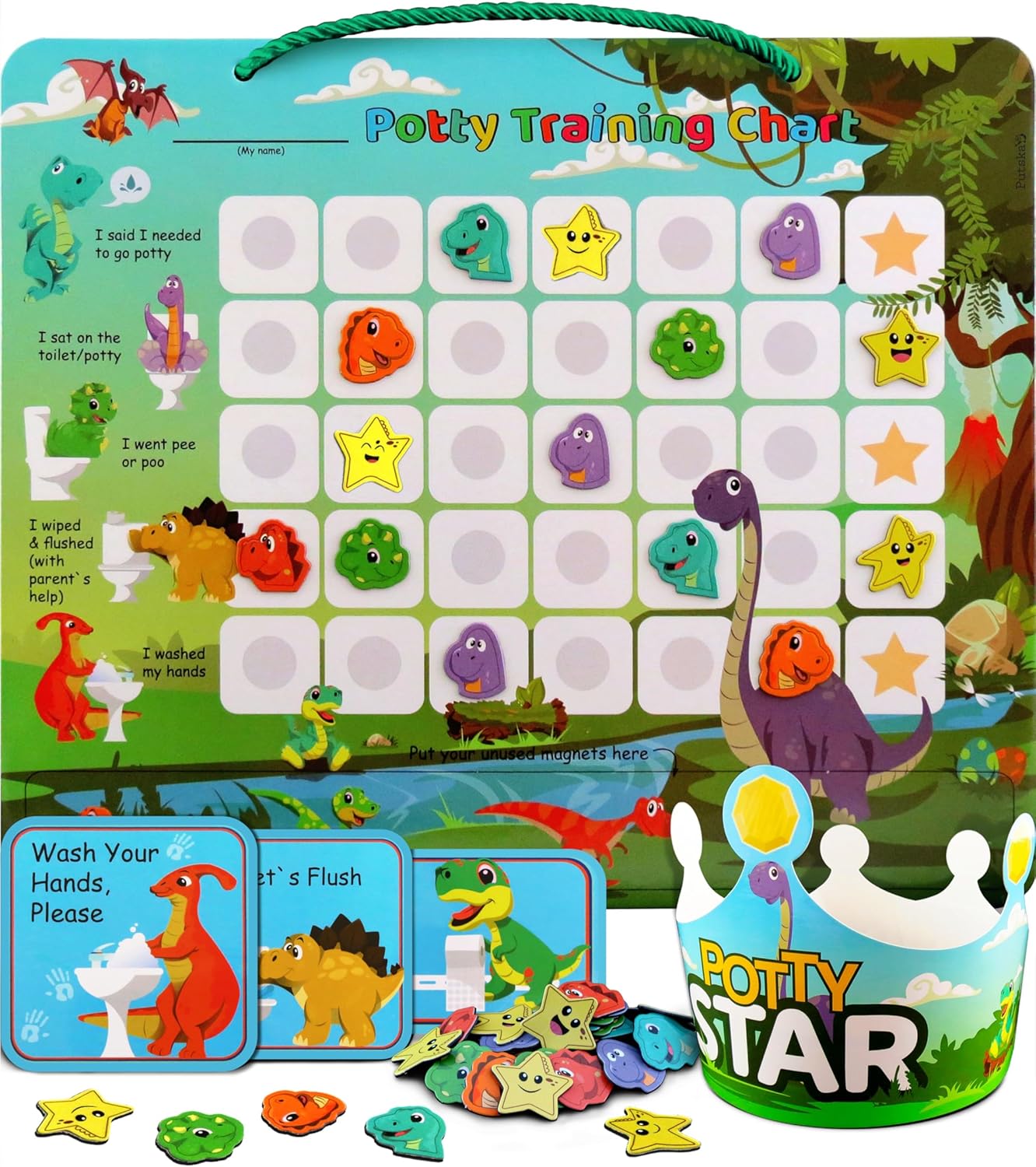 Potty Training Chart with 35 Stickers