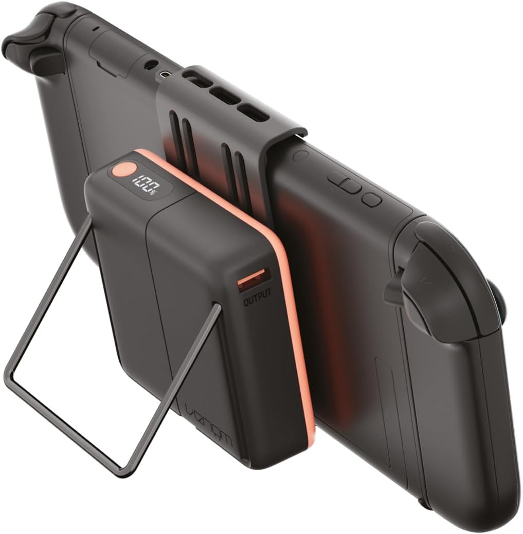 Detalle de Venom Nintendo Switch 2 Power Bank & Stand — 20000mAh Clip-On Charger with Kickstand and LED Display