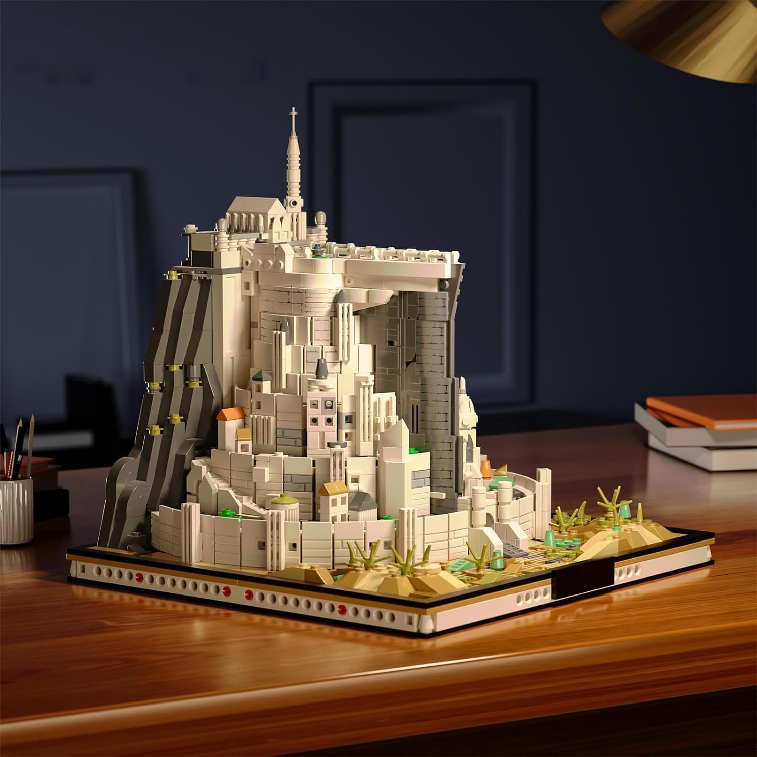 Detalle de QGGQ Architecture Klemmbausteine Ideas Mini Bausteine – Fantasy Schlossbausatz, 1680 Teile, Nicht kompatibel mit Lego