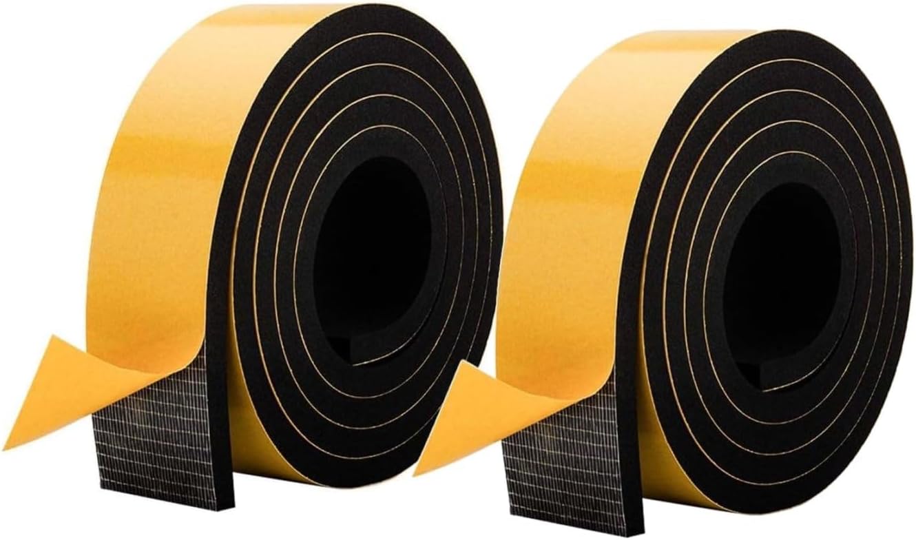 Detalle de 10M self-adhesive foam rubber tape (EVA foam) – 50mm wide, 10mm thick, weather strip & gasket seal
