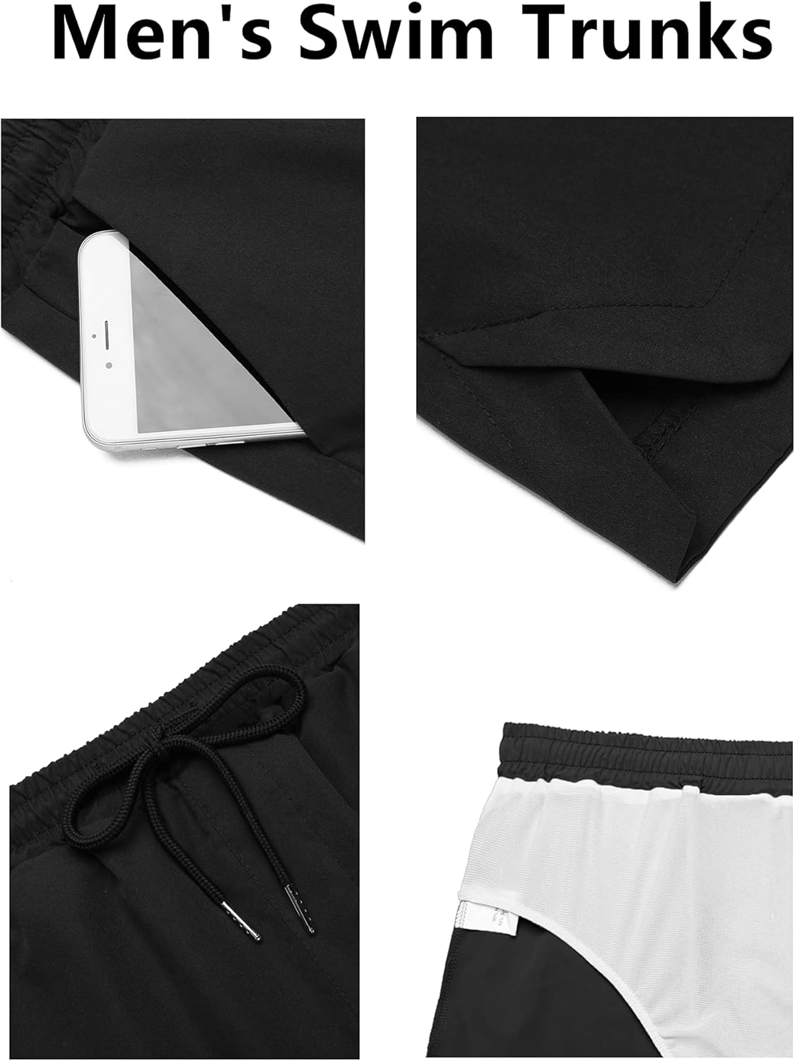Thumbnail 3 de COOFANDY Quick-Dry Men’s Swim Trunks with 2 Deep Pockets & Stretch Liner