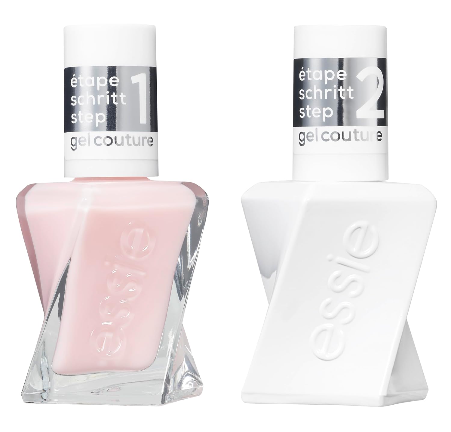 Detalle de Essie Gel Couture Set Clean Girl: Nr. 00 Top Coat und Nr. 10 Sheer Fantasy – Gel-Maniküre für Zuhause