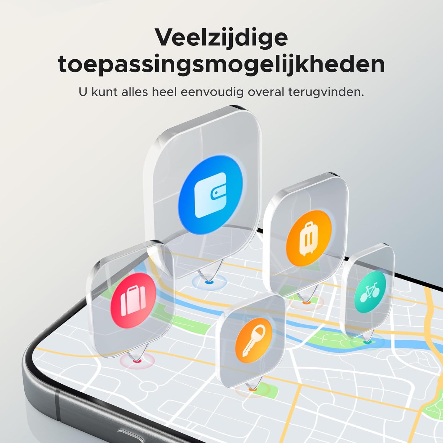 Thumbnail 6 de UGREEN FineTrack 4-pack: iOS-trackers met USB-C en Apple Zoek mijn