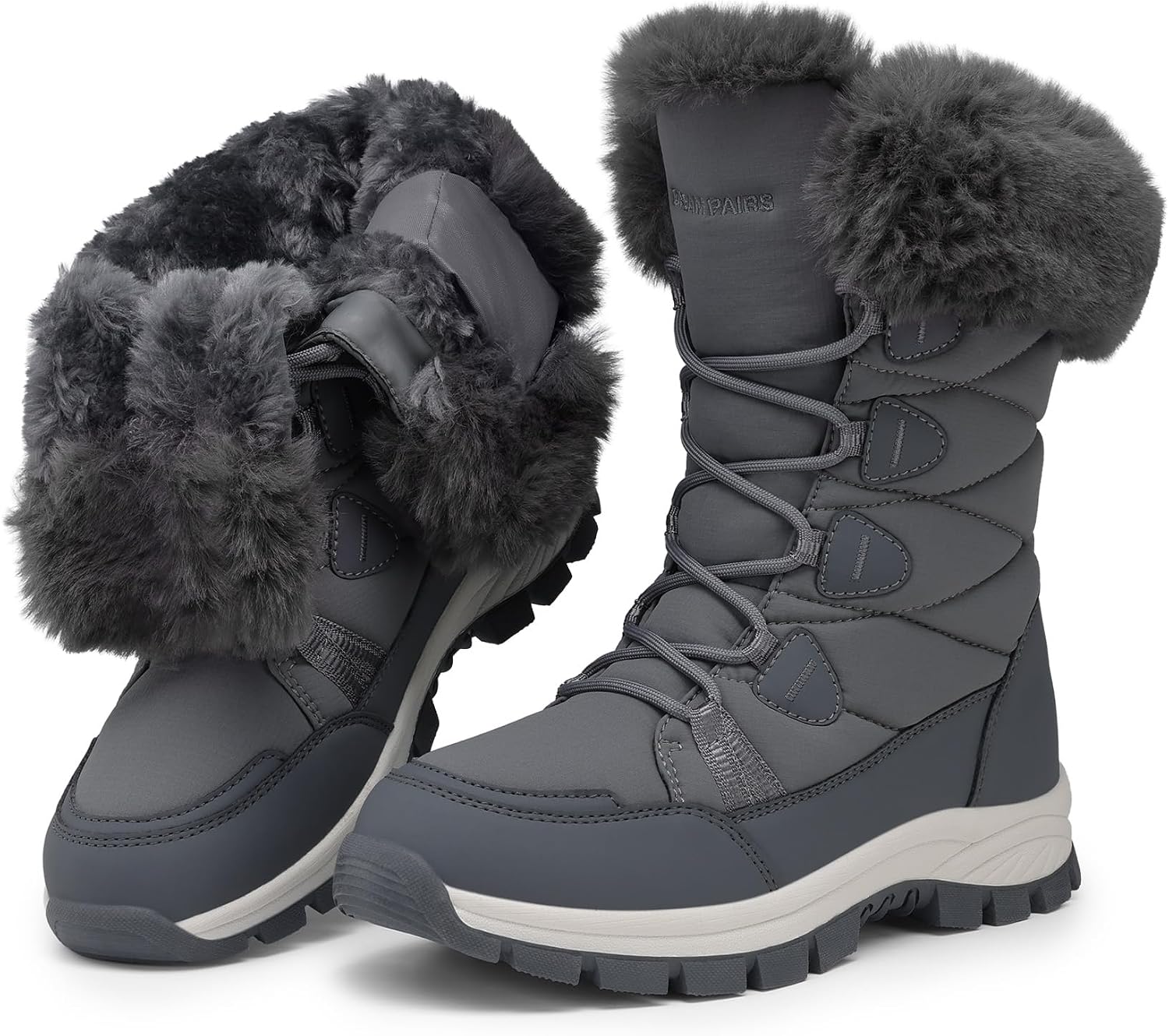 Detalle 2 de DREAM PAIRS Women's Waterproof Mid-Calf Snow Boots with Faux-Fur Lining