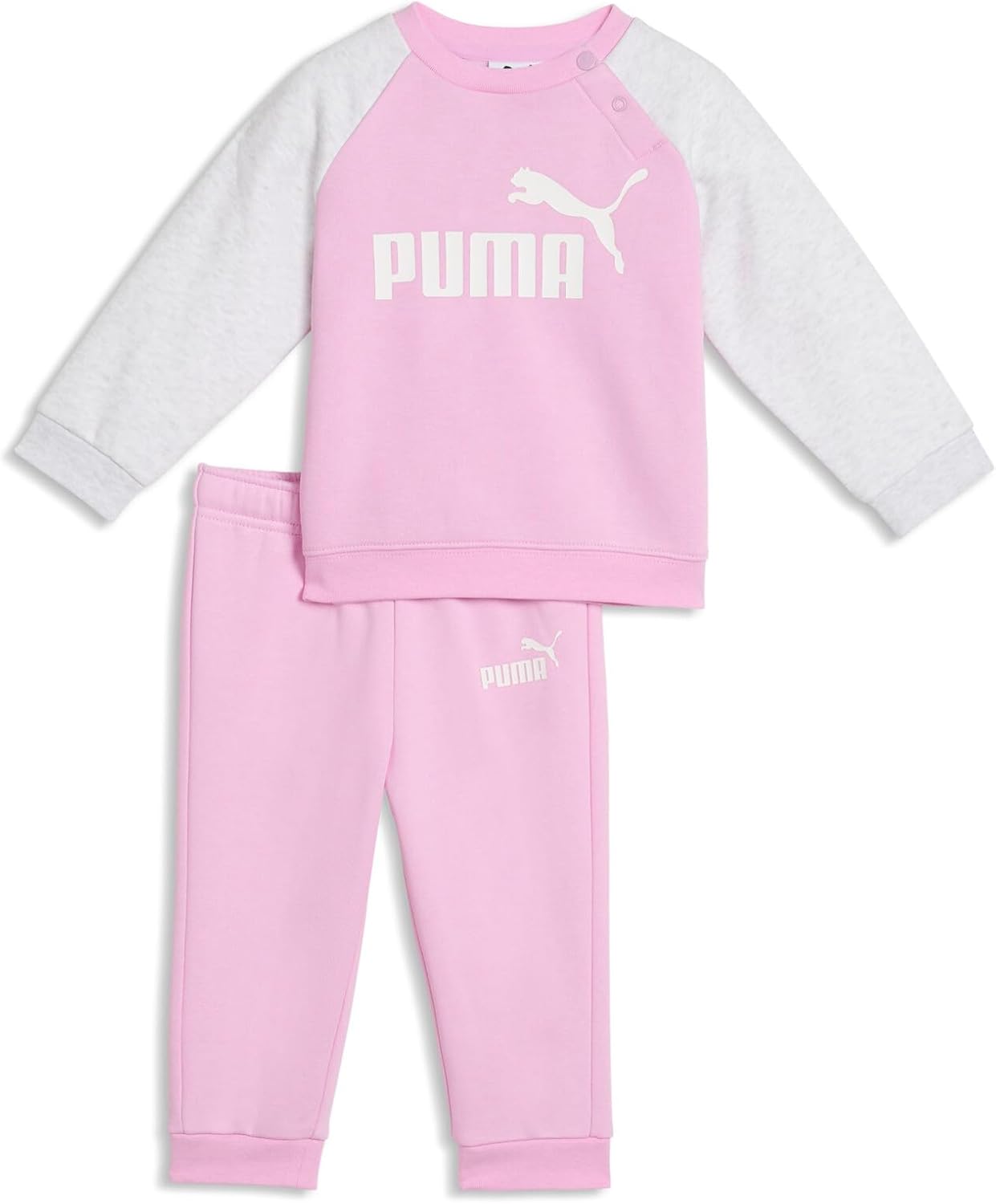 Detalle de PUMA Minicats ESS Raglan Crew Set für Baby – Fl INF, gestrickte Anzüge