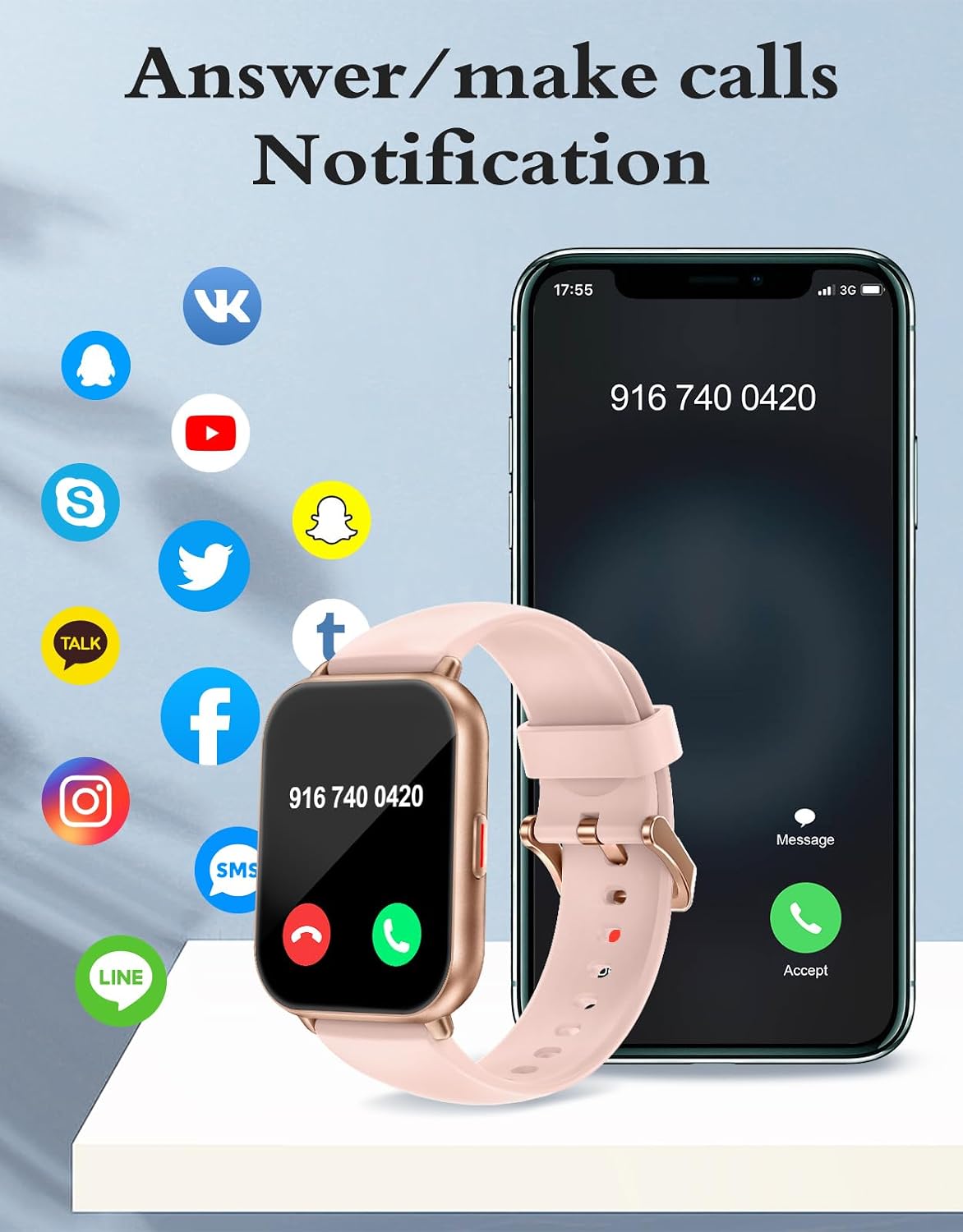 Detalle de RUIMEN Smart Watch fitness watch 1.85-inch
