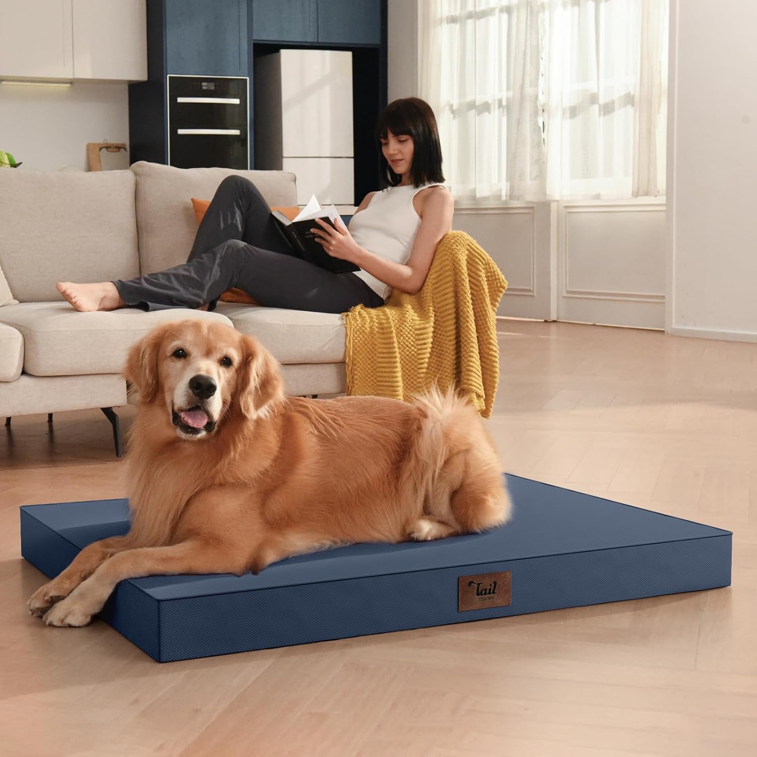 Detalle 1 de Tail Stories Orthopedic Dog Bed with 1680D Oxford Cover