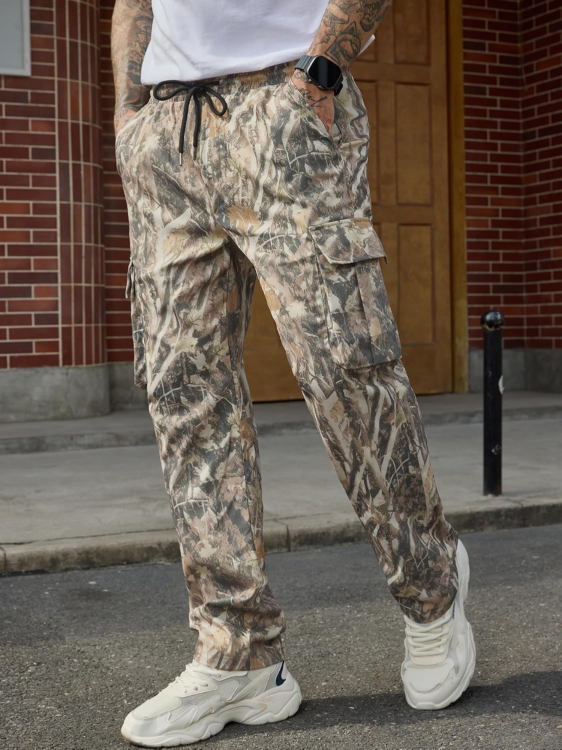 Thumbnail 4 de PLEPAN Cargo Joggers with Drawstring Pockets