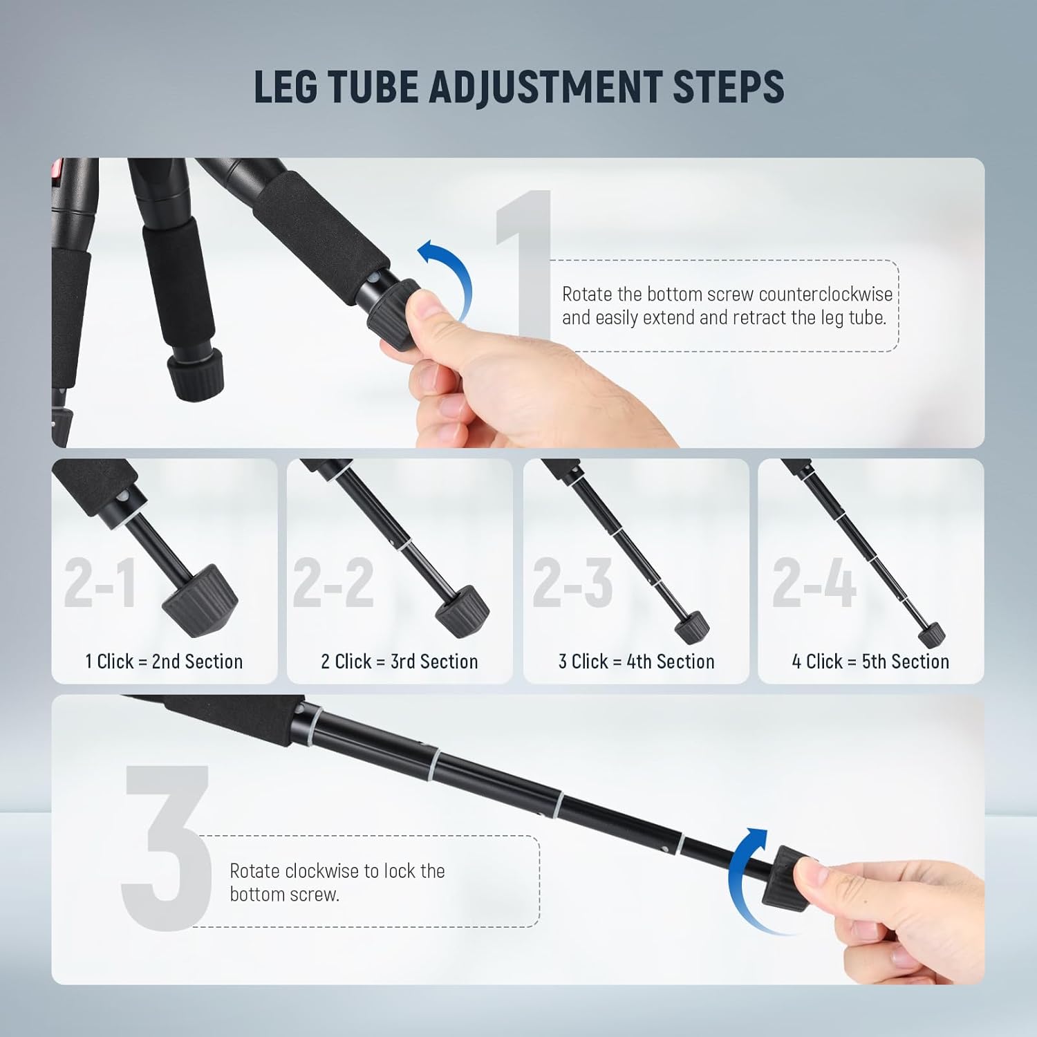 Detalle 2 de NEEWER Mini Desk Camera Tripod with Phone Holder (TP-AAM521)