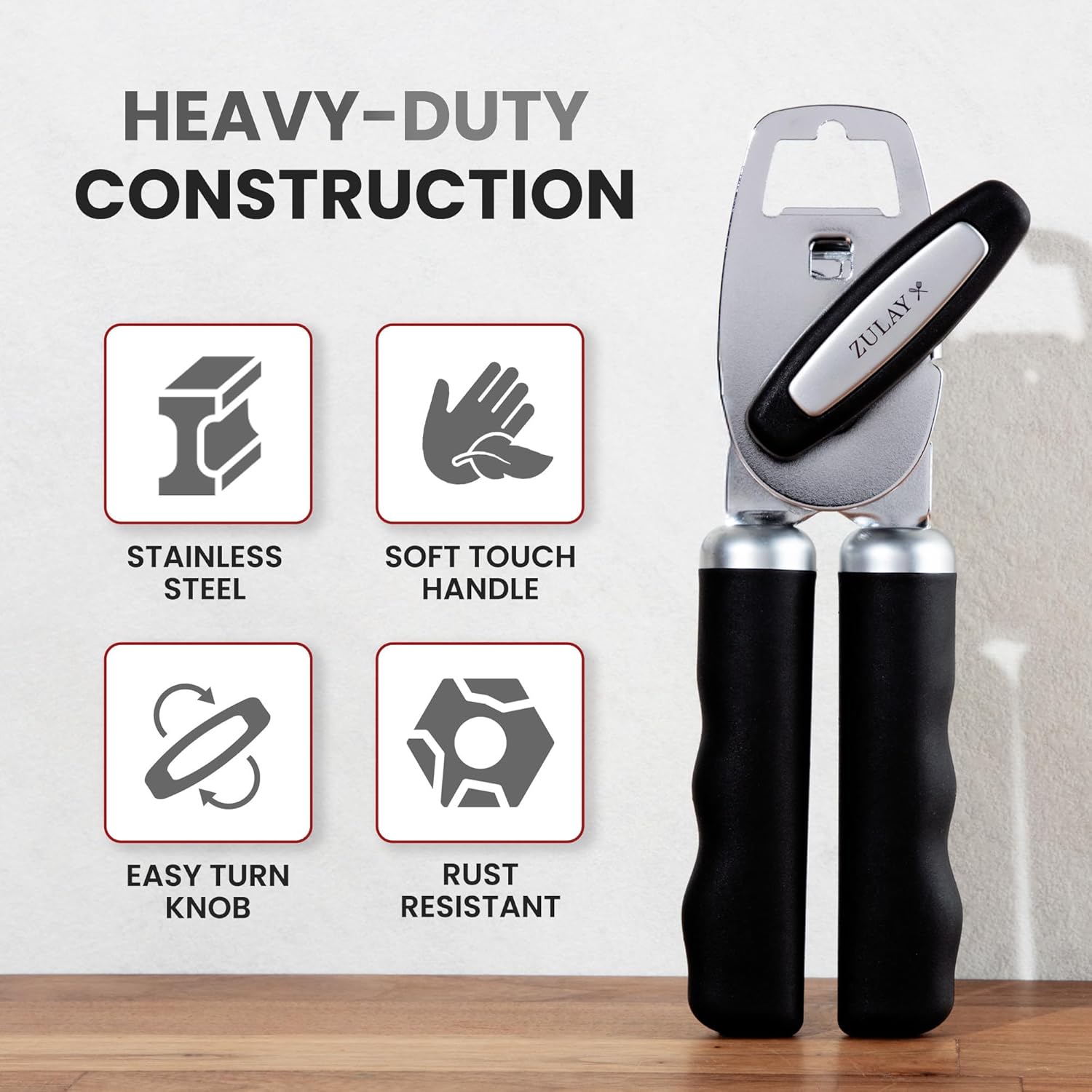 Thumbnail 6 de Zulay Kitchen Heavy Duty Can Opener with Bottle Opener 🍴