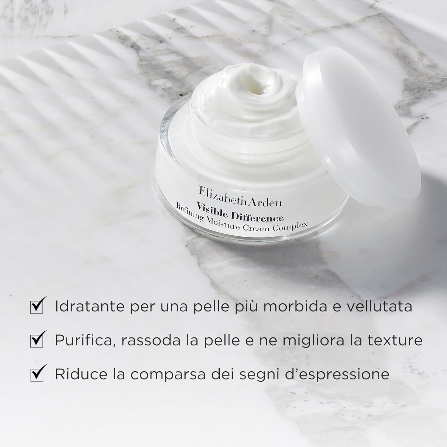 Detalle de Elizabeth Arden Visible Difference Crema Giorno Idratante 75 ml con Squalano – idrata, leviga e migliora il tono