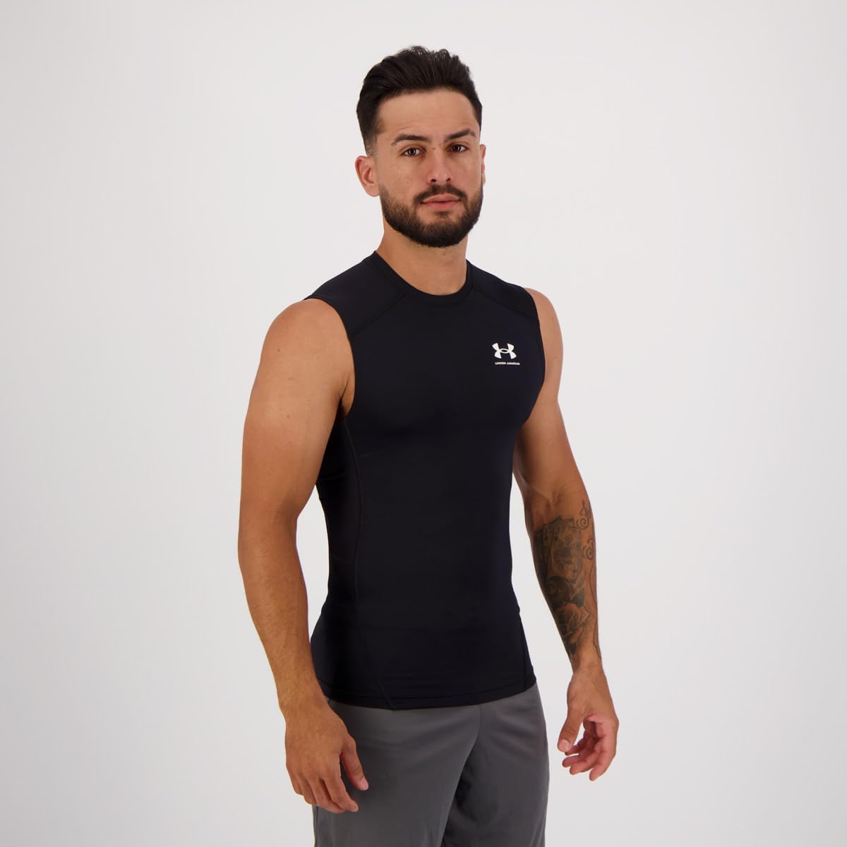 Thumbnail 3 de Under Armour Baselayer HG Comp Tanktop in Weiß für Herren (HeatGear, Kompression)