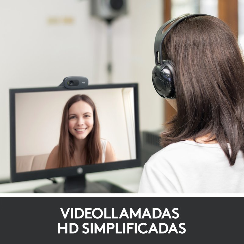 Detalle de Logitech HD Webcam C270 — cámara HD