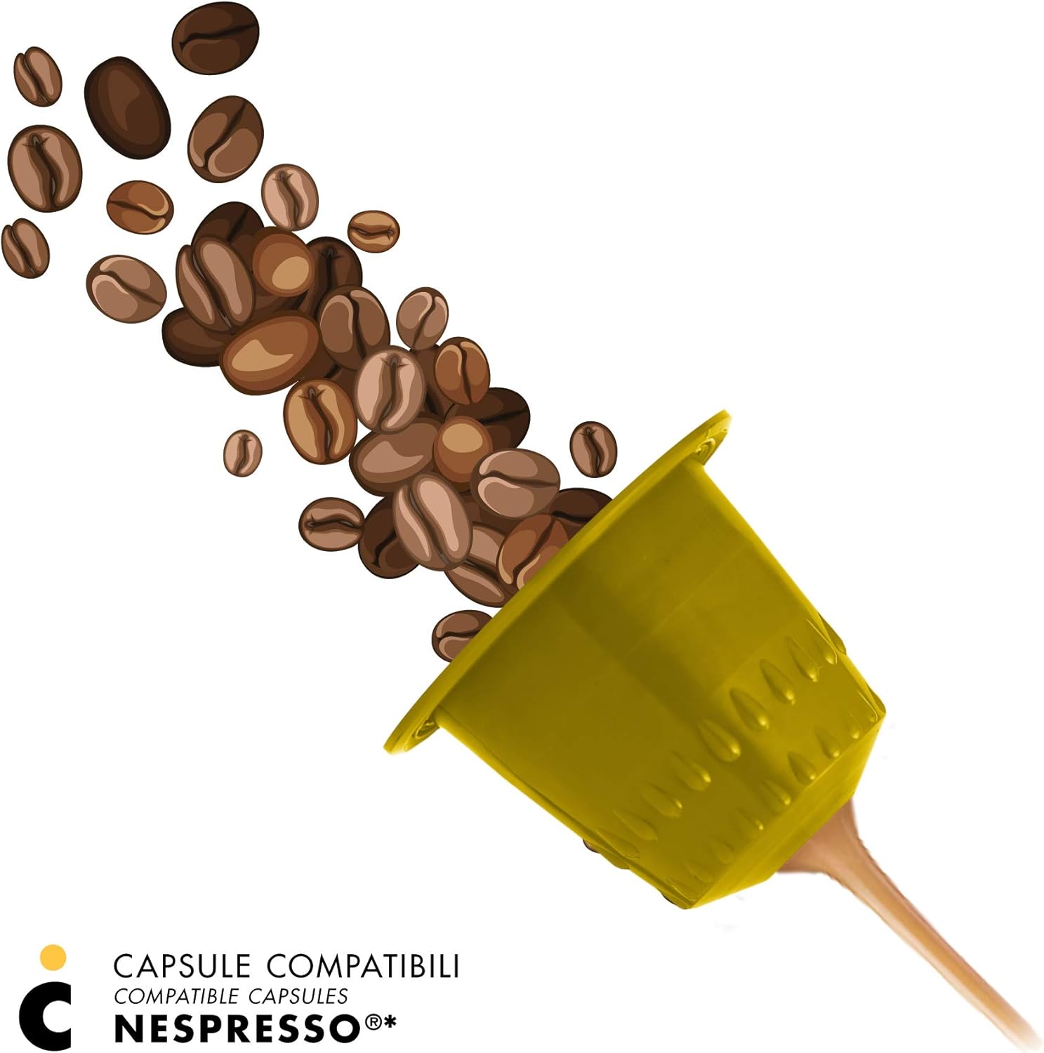 Detalle de Il Caffè Italiano Capsule Compatibili con Nespresso Roma – 120 capsule (Made in Italy)